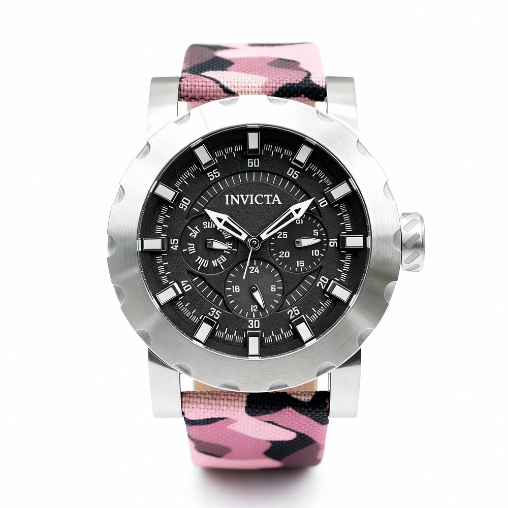 Reloj cronógrafo unisex Invicta I-Force 47582 de acero inoxidable plateado con esfera negra de 46 mm