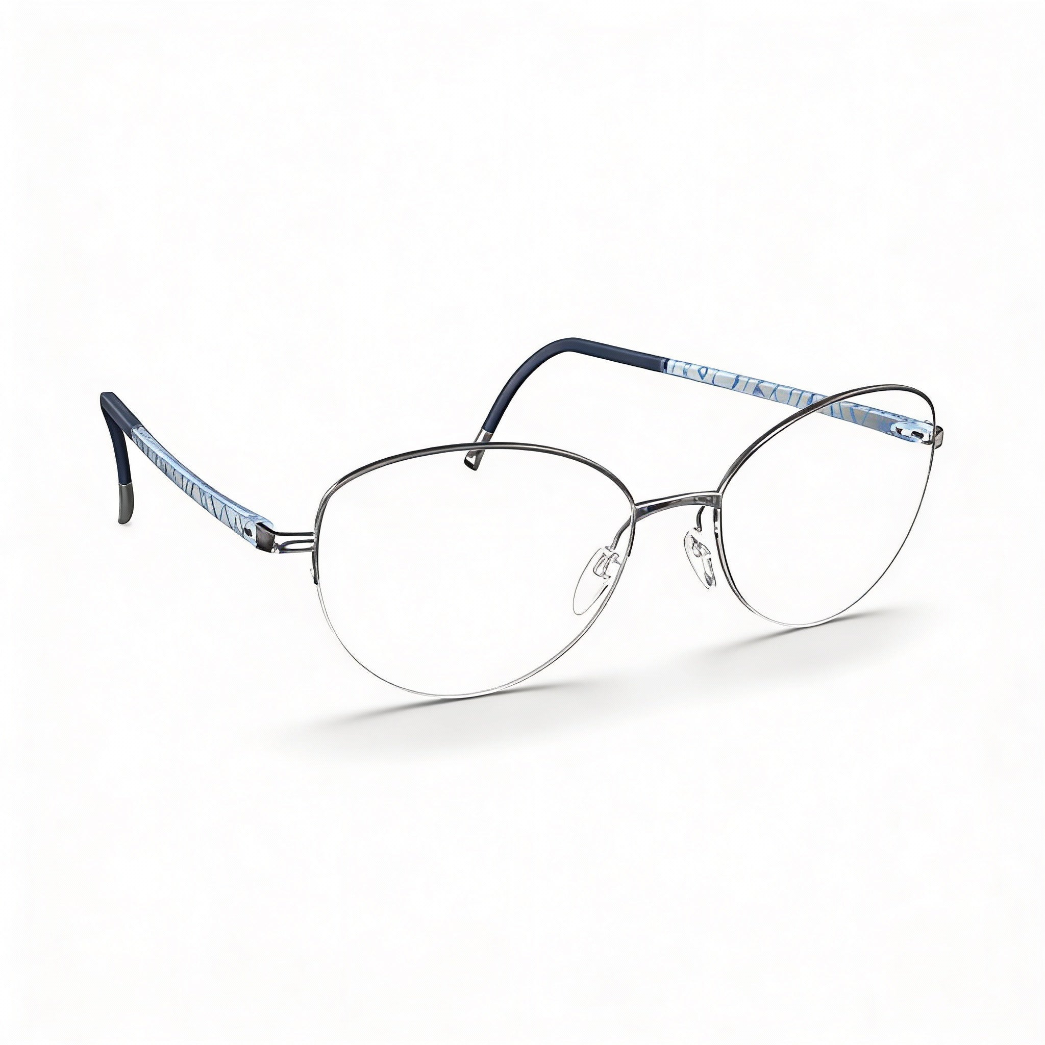 Gafas de sol Silhouettes Illusion Nylor 4560 para hombre, de metal, color cielo sedoso, lentes transparentes, 53-17-140, Photo 1