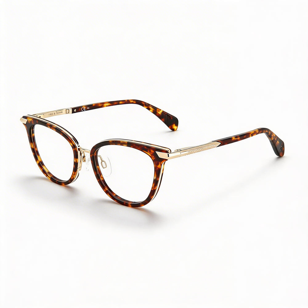 Gafas de sol Rag & Bone Modern Havana con montura metálica para mujer - Ancho de lente: 51 mm, puente: 19 mm, patilla: 135 mm