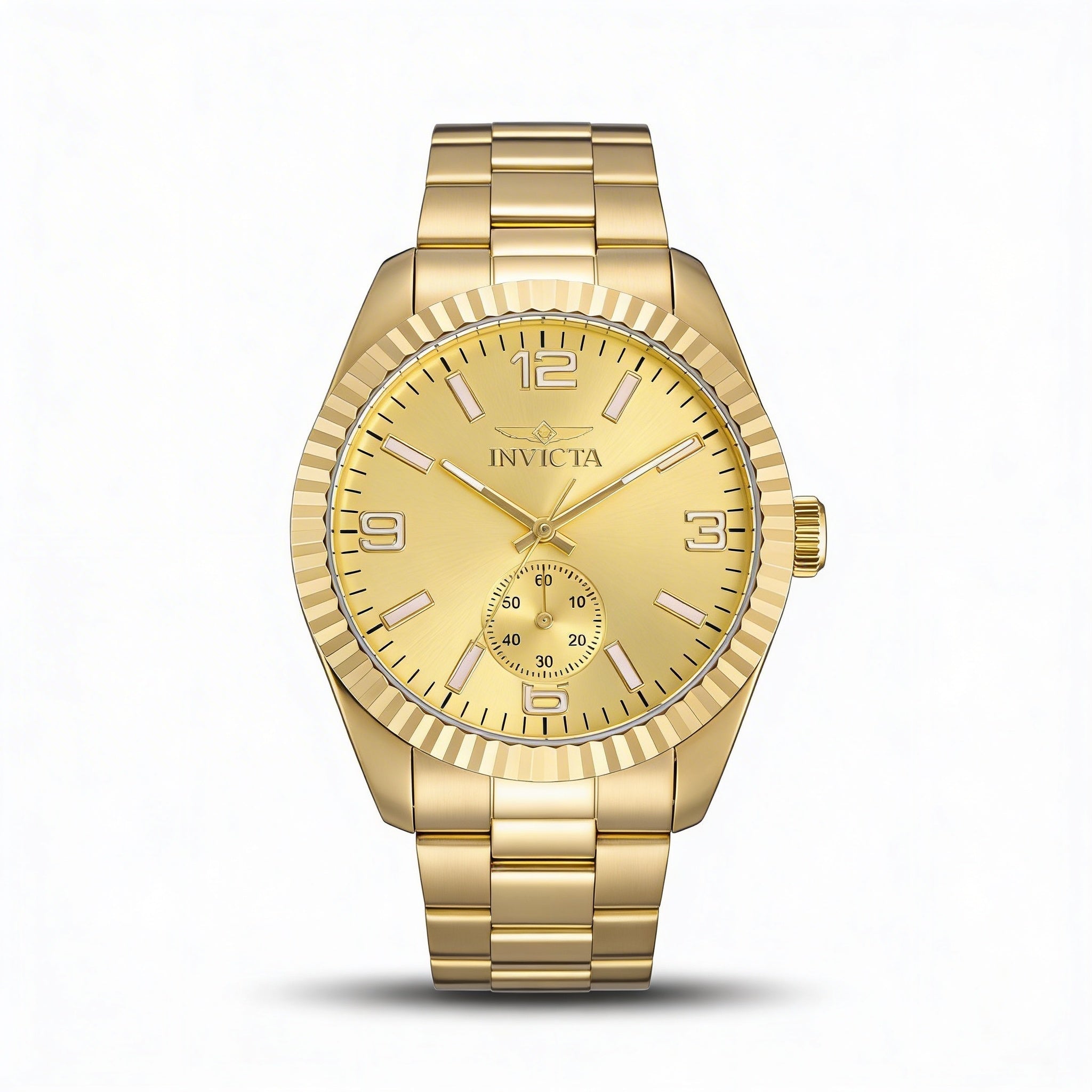 Invicta Specialty 49391 Unisex Quartz Watch, Gold Dial, Stainless Steel Bracelet, 43mm Case, Photo 1