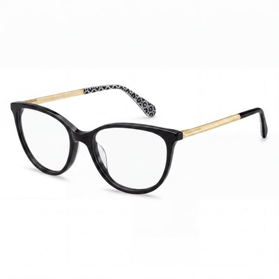kate spade new york 103511 Kimberlee Women's Square Full Rim Black Gold Plastic Flex Hinge Optical Eyeglasses 52mm