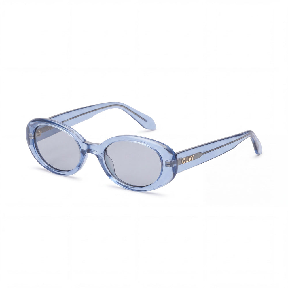 QUAY AUSTRALIA Felt Cute Gafas de Metal para Mujer Periwinkle Smoke Protección UV No Polarizadas 56-20-145mm