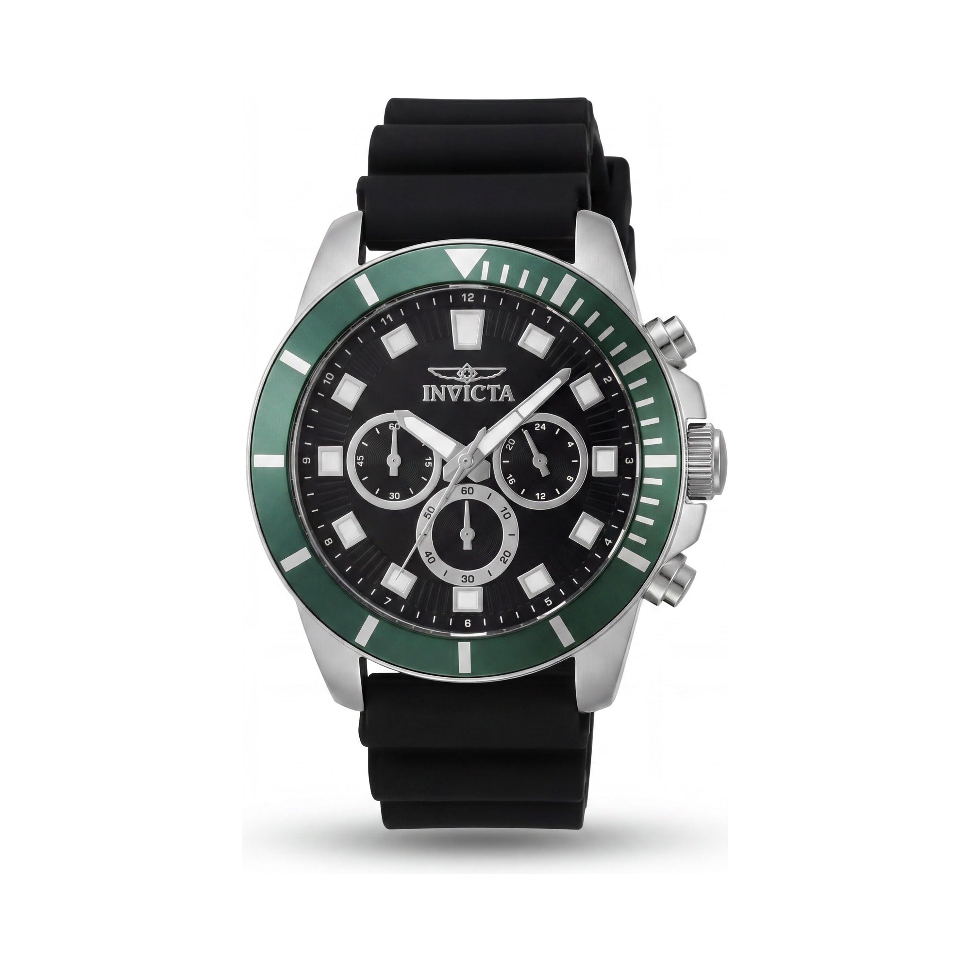 Reloj Invicta Pro Diver IN-46078-AMZUK para hombre, de 45 mm, con cronógrafo de acero inoxidable, de cuarzo, esfera negra y correa de silicona., Photo 1