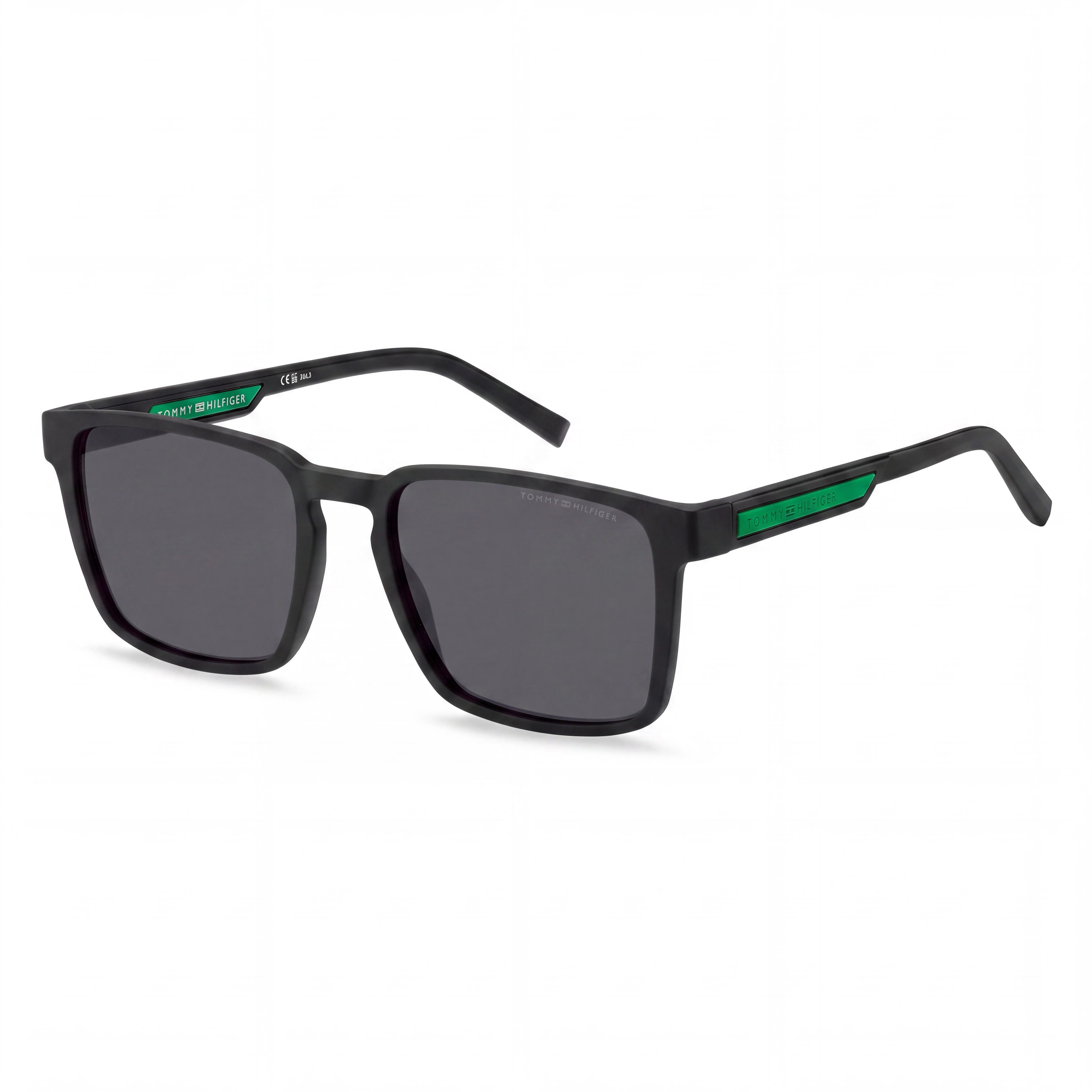 Gafas de sol Tommy Hilfiger TH 2088/S de moda para hombre de ECO POLIAMIDA, montura gris negro mate, lentes grises, tamaño 55-19-145, Photo 1