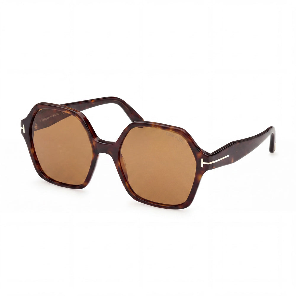 Gafas de sol Tom Ford Romy FT 1032 de estilo clásico unisex con protección UV, montura marrón claro, lentes marrón claro, de plástico, 56 mm