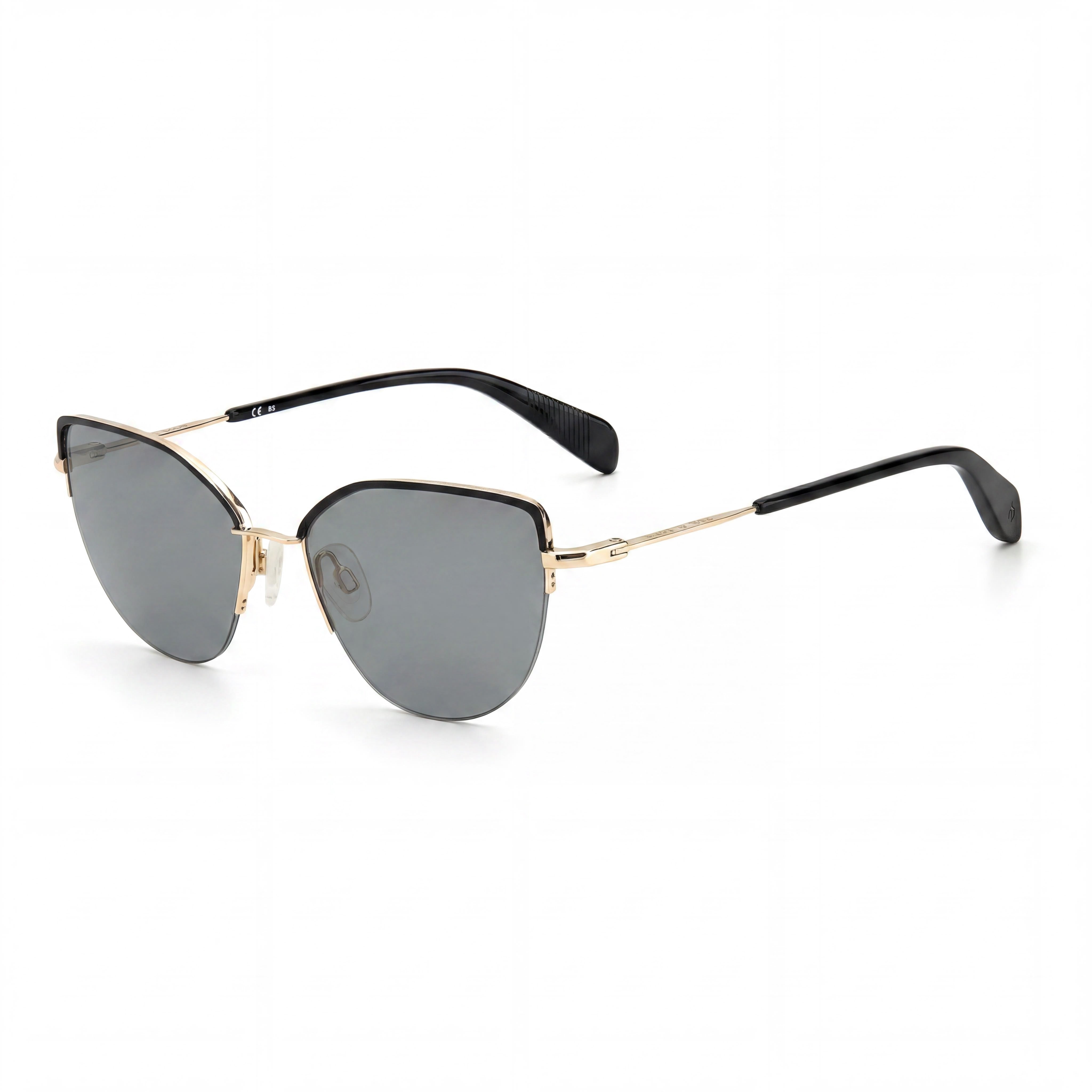 Rag & Bone Modern Women's Cat Eye Gold Black Light Adaptive Plastic 53mm, Photo 1