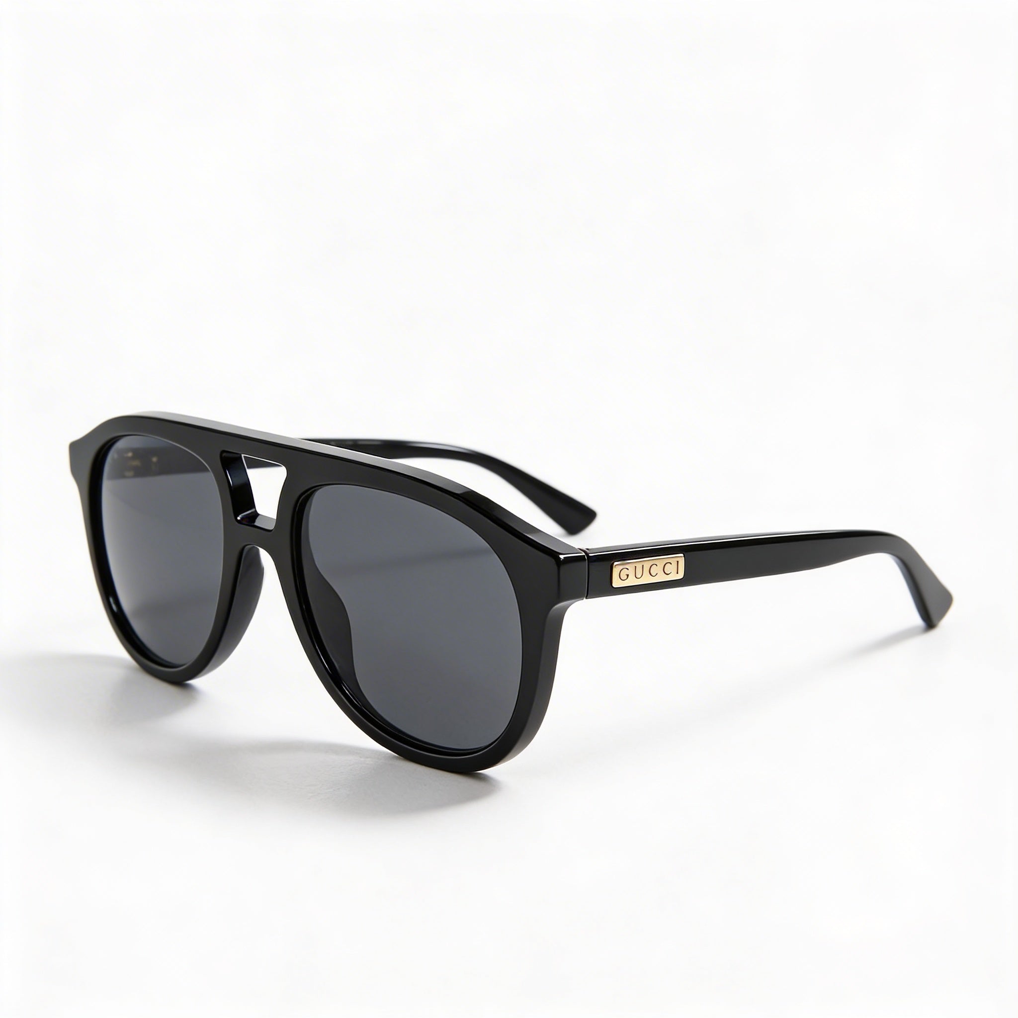 Gafas de sol unisex Gucci Classic de acetato reciclado, montura negra, lentes grises, protección UV no polarizada, 54 mm, Photo 1