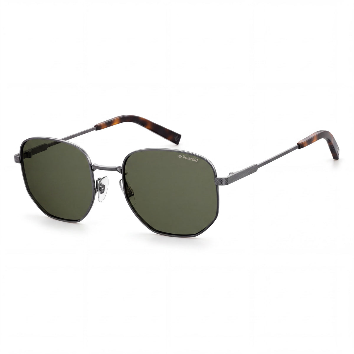 Polaroid Pld 2081/S/X Men's Stainless Steel Dark Ruthenium Green Polarized 51mm Sunglasses, Photo 1