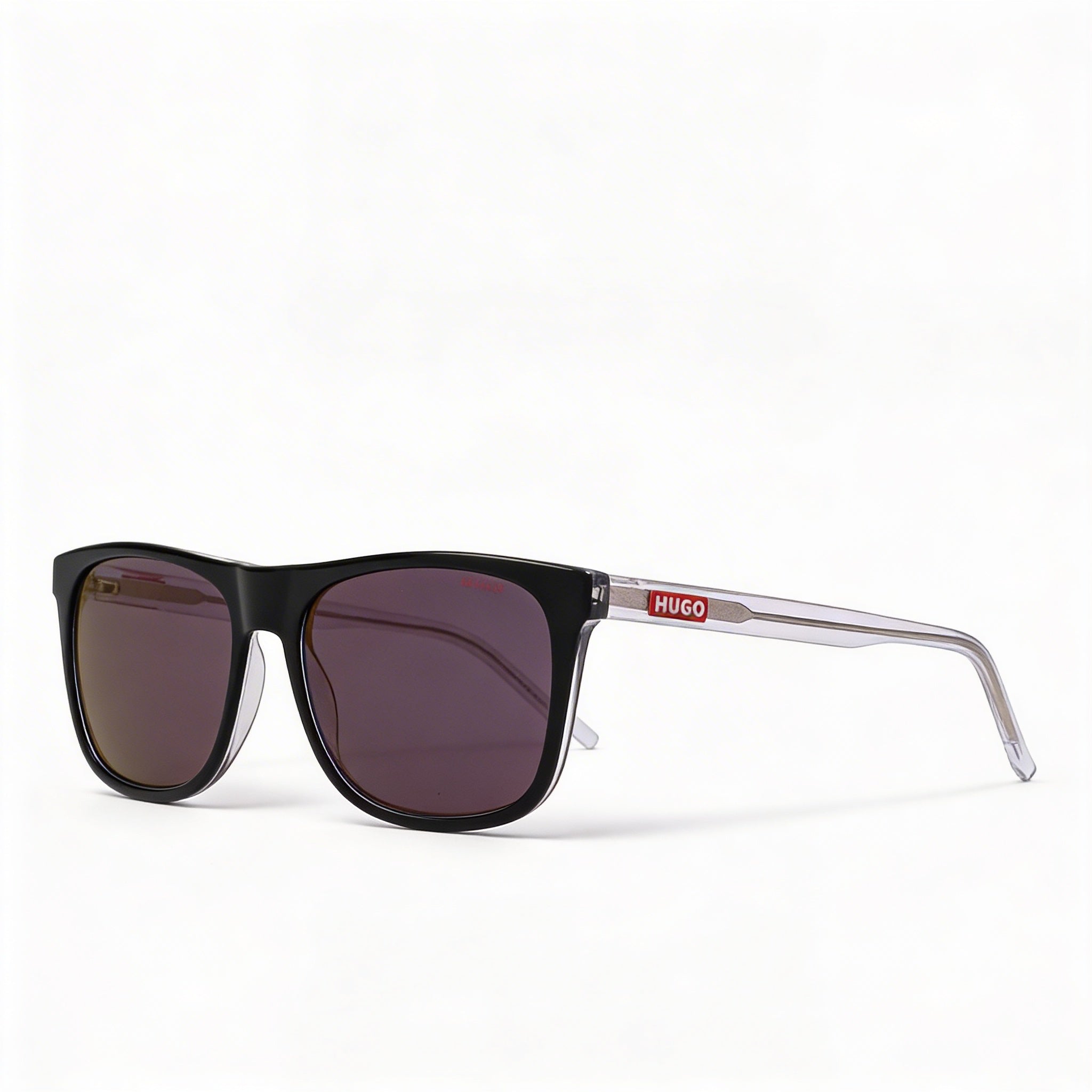 HUGO Classic Women's Black Crystal Acetate Frame Polycarbonate Lens UV Protection Sunglasses 56mm, Photo 1