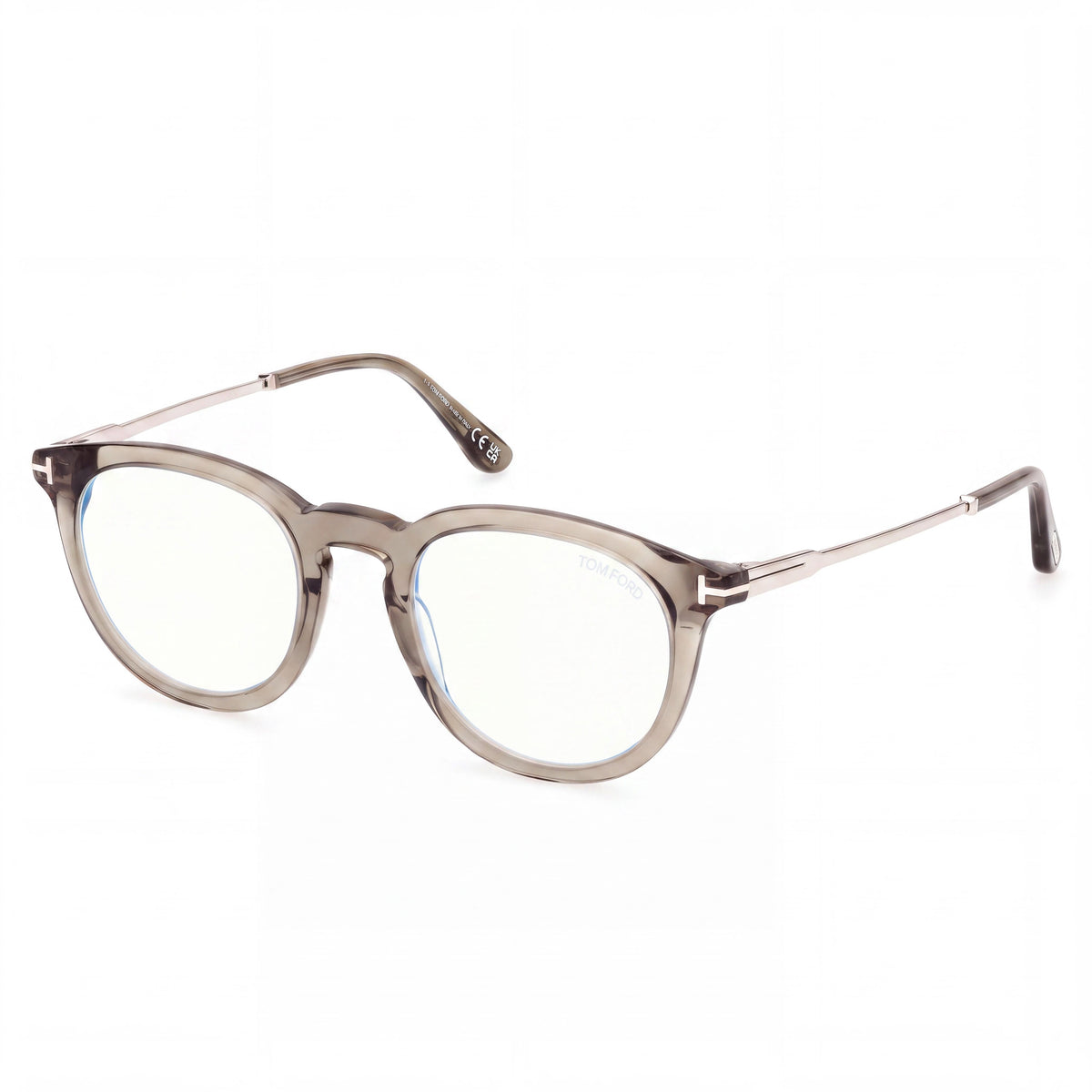 Monturas de gafas ópticas listas para graduar Tom Ford para hombre en paladio verde oscuro brillante, longitud de la patilla 145 mm, Photo 1