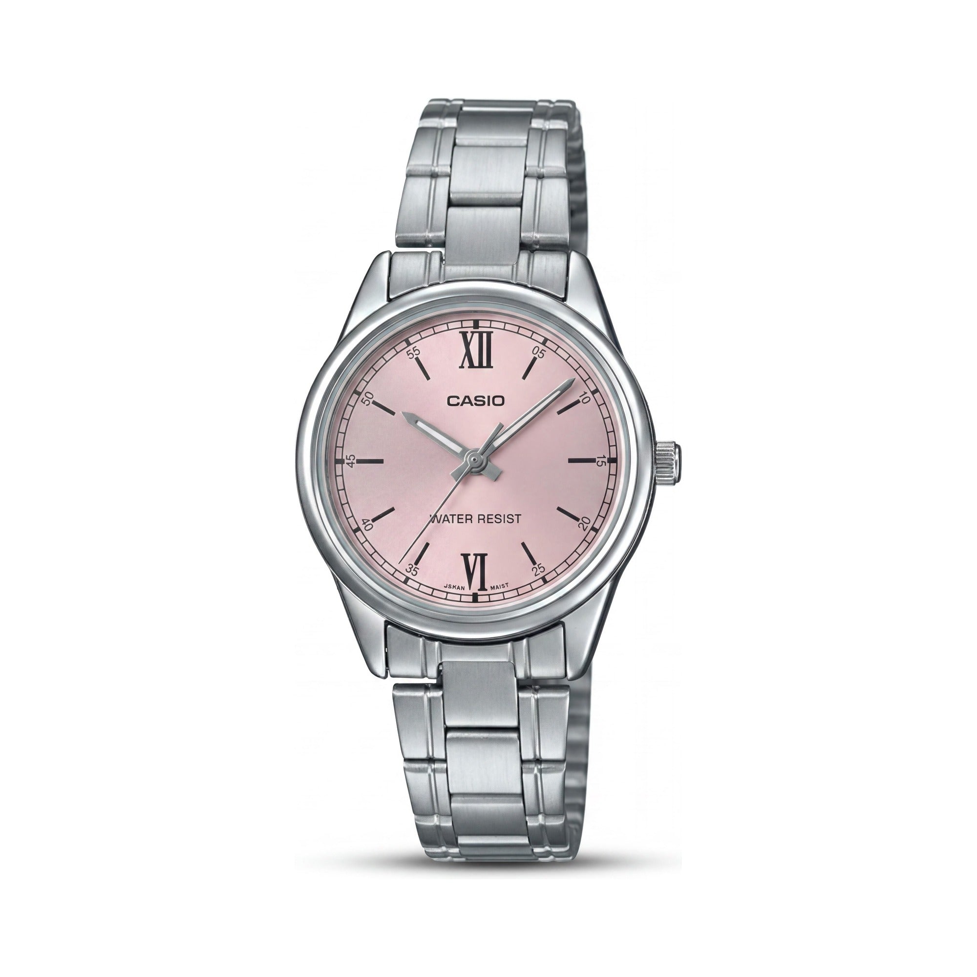 Reloj Analógico de Cuarzo Casio LTP-V005D-4B2 para Mujer, Marco Rosa Plateado, Caja y Correa de Acero Inoxidable, Cristal Mineral, Resistente al Agua, Photo 1