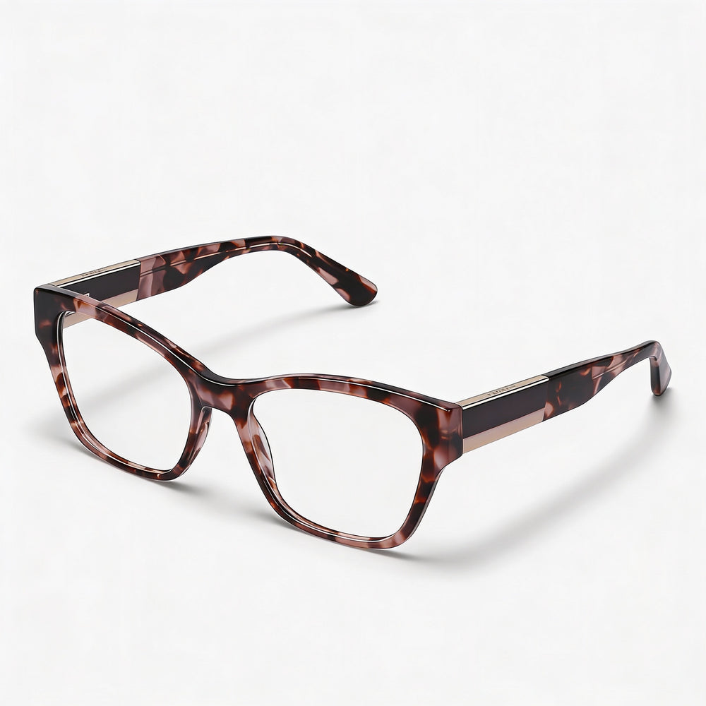 Lacoste Casual Women's Optical Eyeglasses with Acetate Frame, Rose Havana Color, Lens Width 54mm