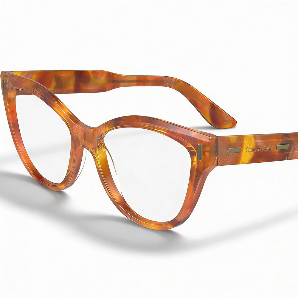 Calvin Klein Ck23541 Women's Acetate Frame Polycarbonate Lens Caramel Havana 53mm Sunglasses