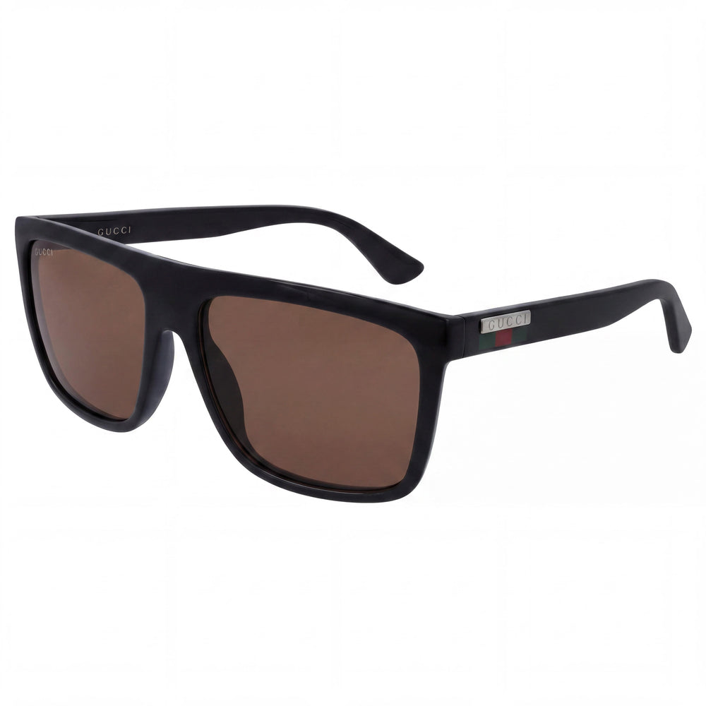 Gucci Women's Gucci Logo GG0748S Injected Plastic Black Brown UV Protected Non-Polarized Sunglasses 59mm