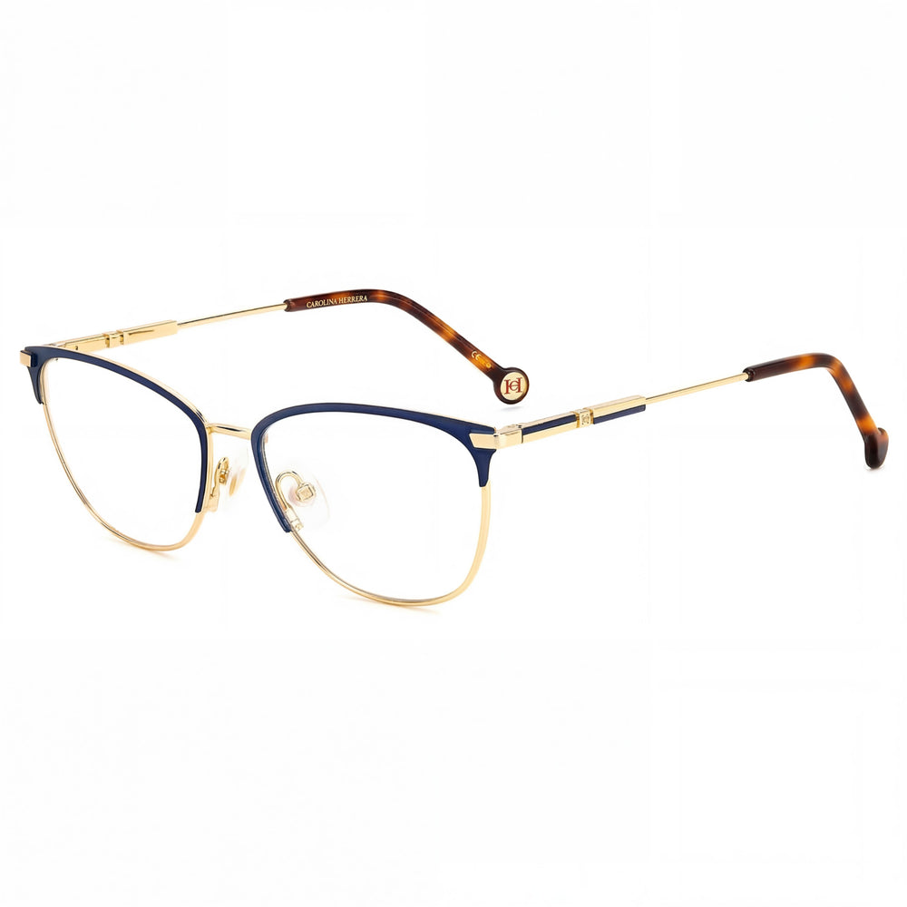 Carolina Herrera Her 0161 Modern Women's Alloy Steel Frame Gold Blue Non-polarised Sunglasses 56mm