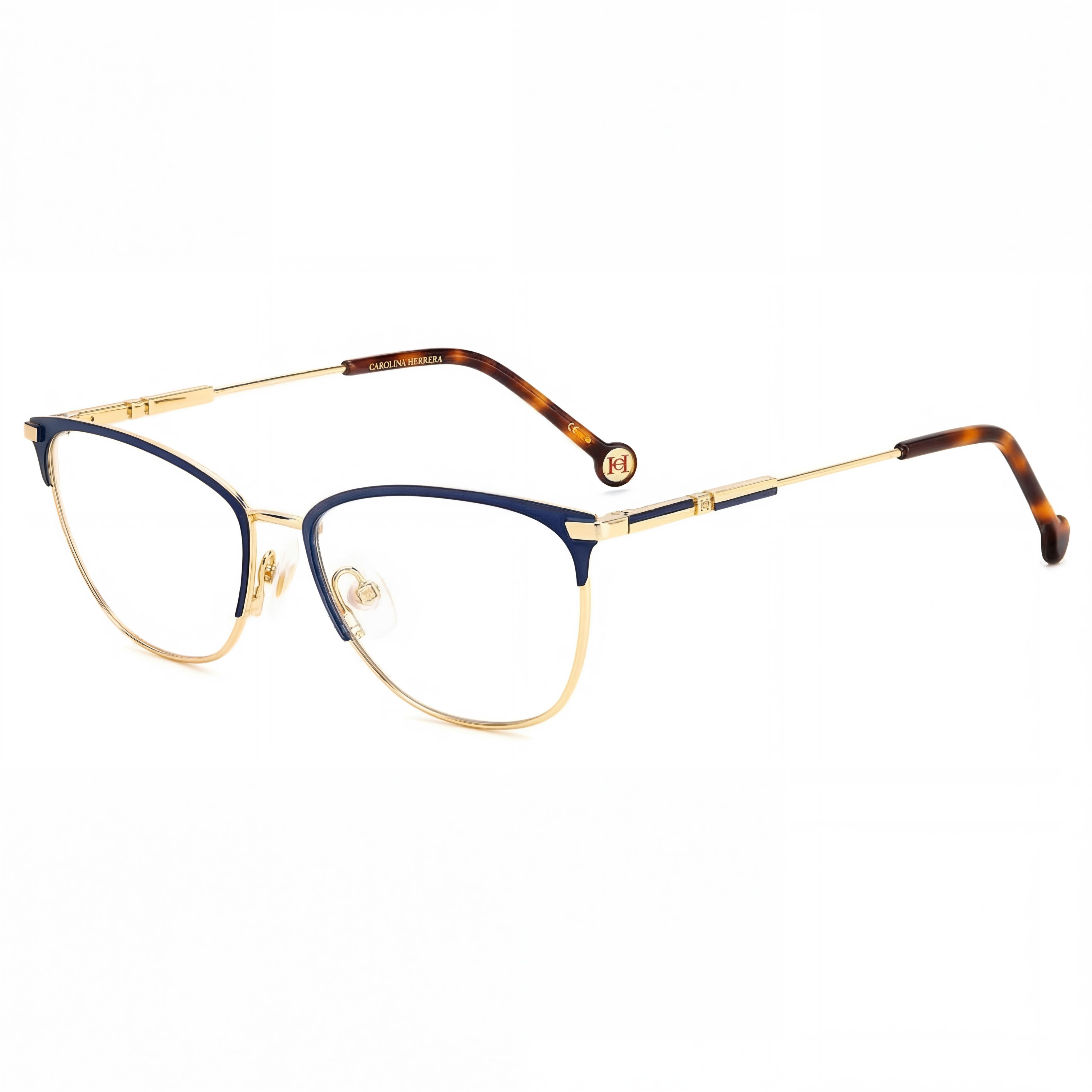 Gafas de sol Carolina Herrera Her 0161 de acero aleado para mujer, doradas y azules sin polarizar, 56 mm, Photo 1