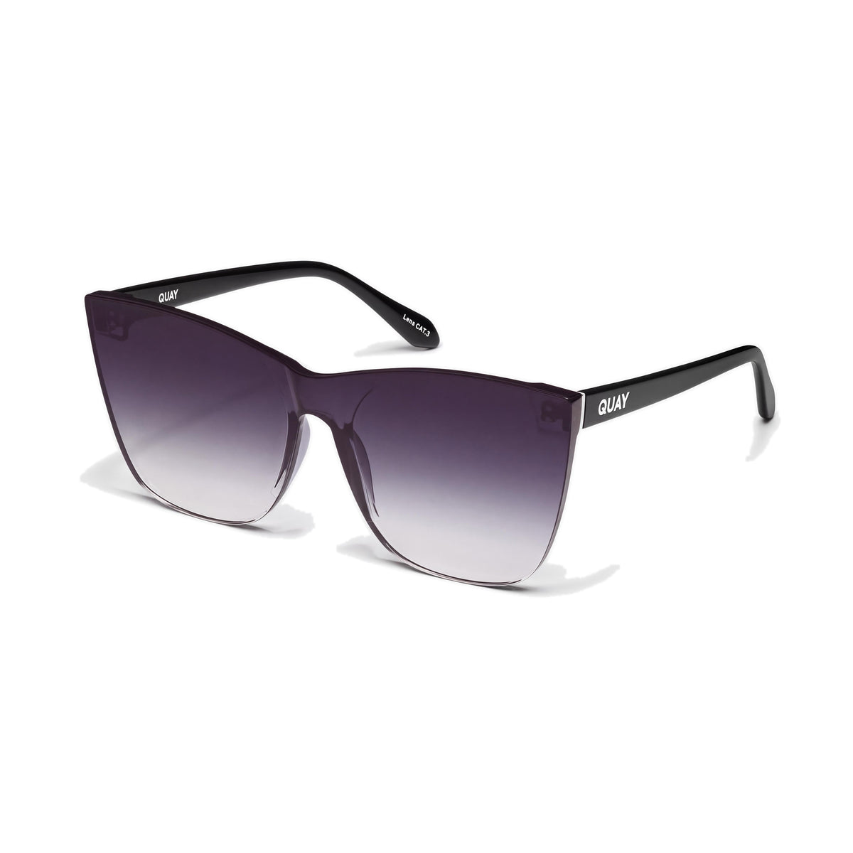 QUAY AUSTRALIA Come Thru Women's Ivory Purple to Orange Gradient Grey UV Protected Sunglasses 144mm, Photo 1