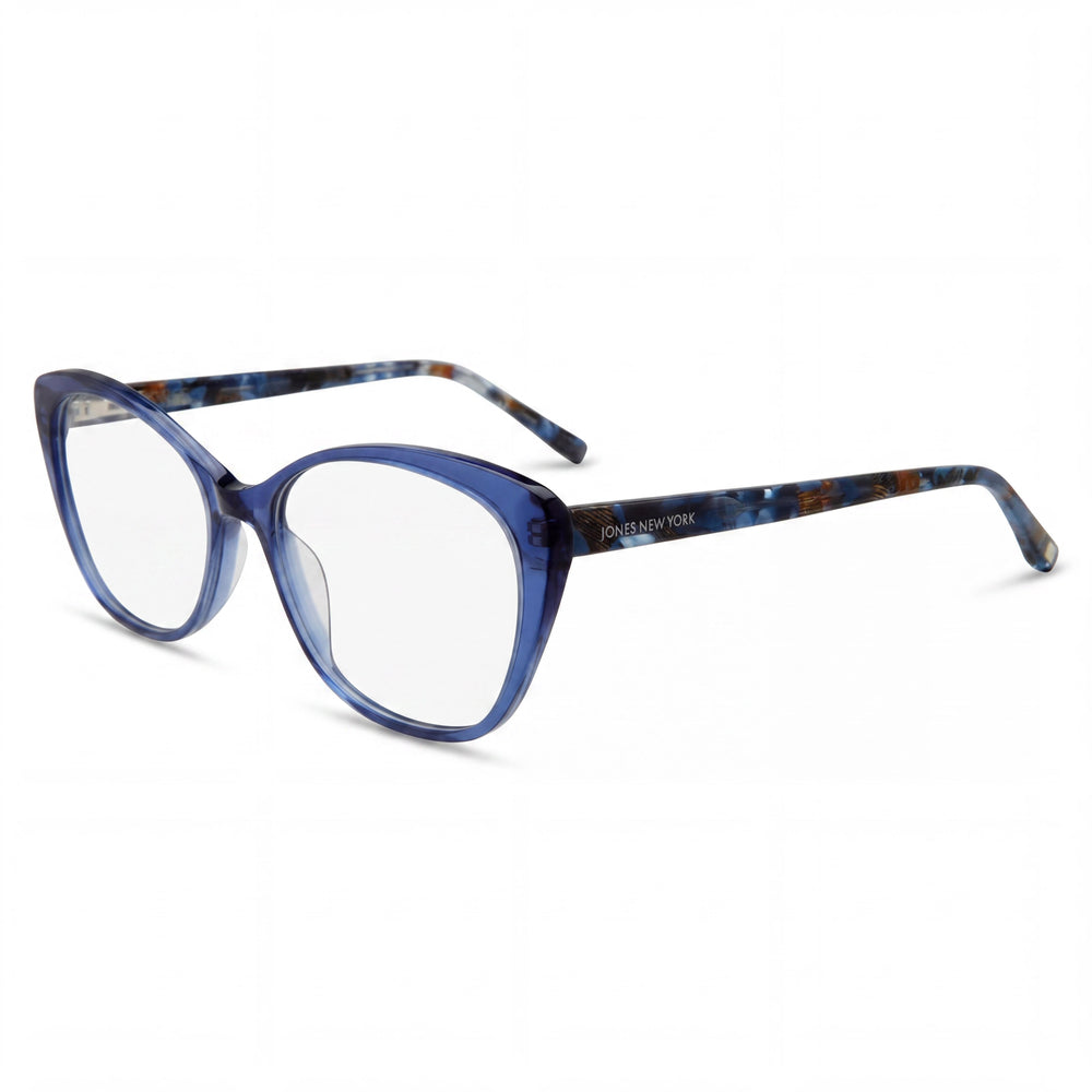 Gafas de sol Jones New York J774 unisex con montura de plástico azul y lentes de policarbonato polarizadas 57-18-145
