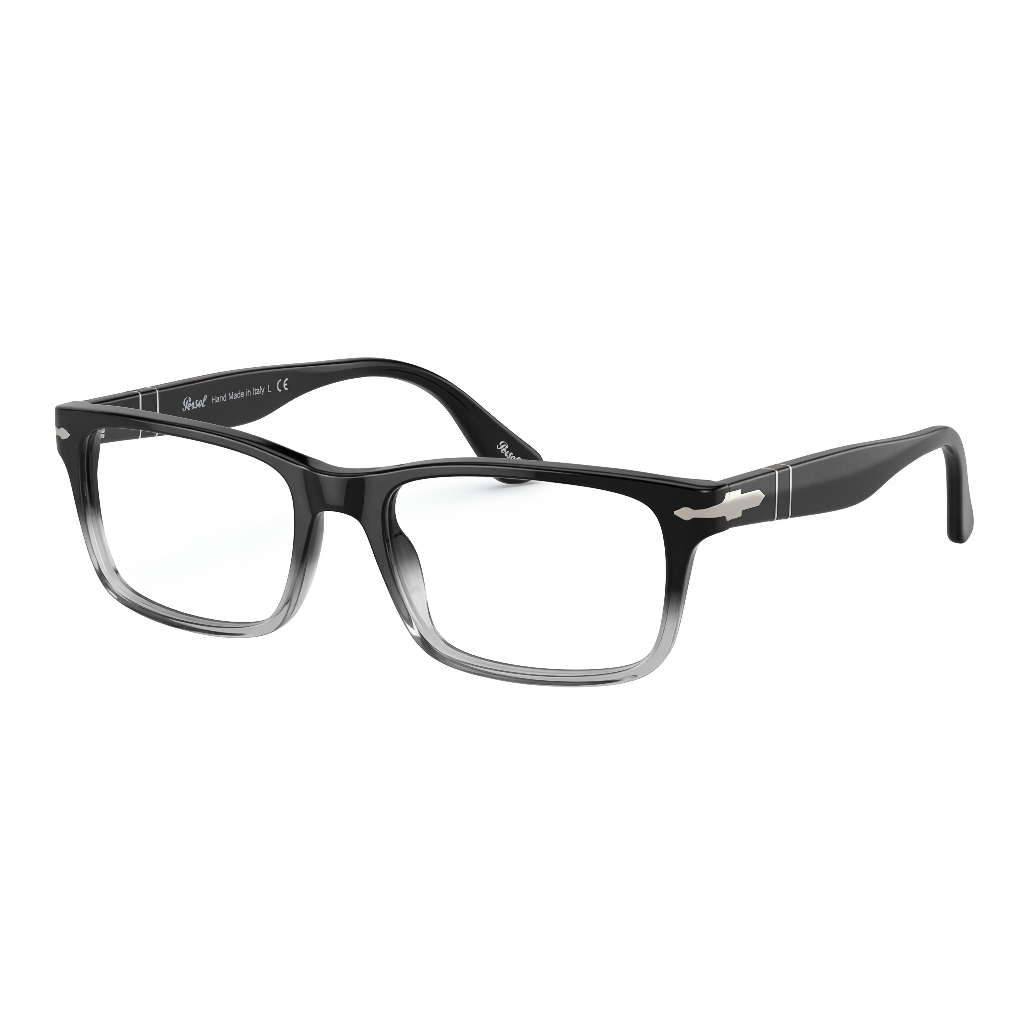 Gafas de acetato rectangulares Persol Po3050v para mujer, color negro, con lentes de demostración (53-18-140 mm), Photo 1