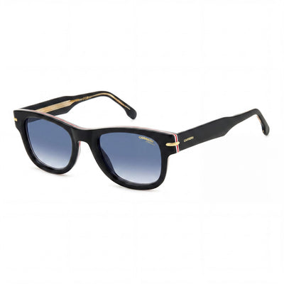 Carrera 330/S Gafas de sol de hombre negras y azules de acero inoxidable con protección UV y lentes azul oscuro de 50 mm