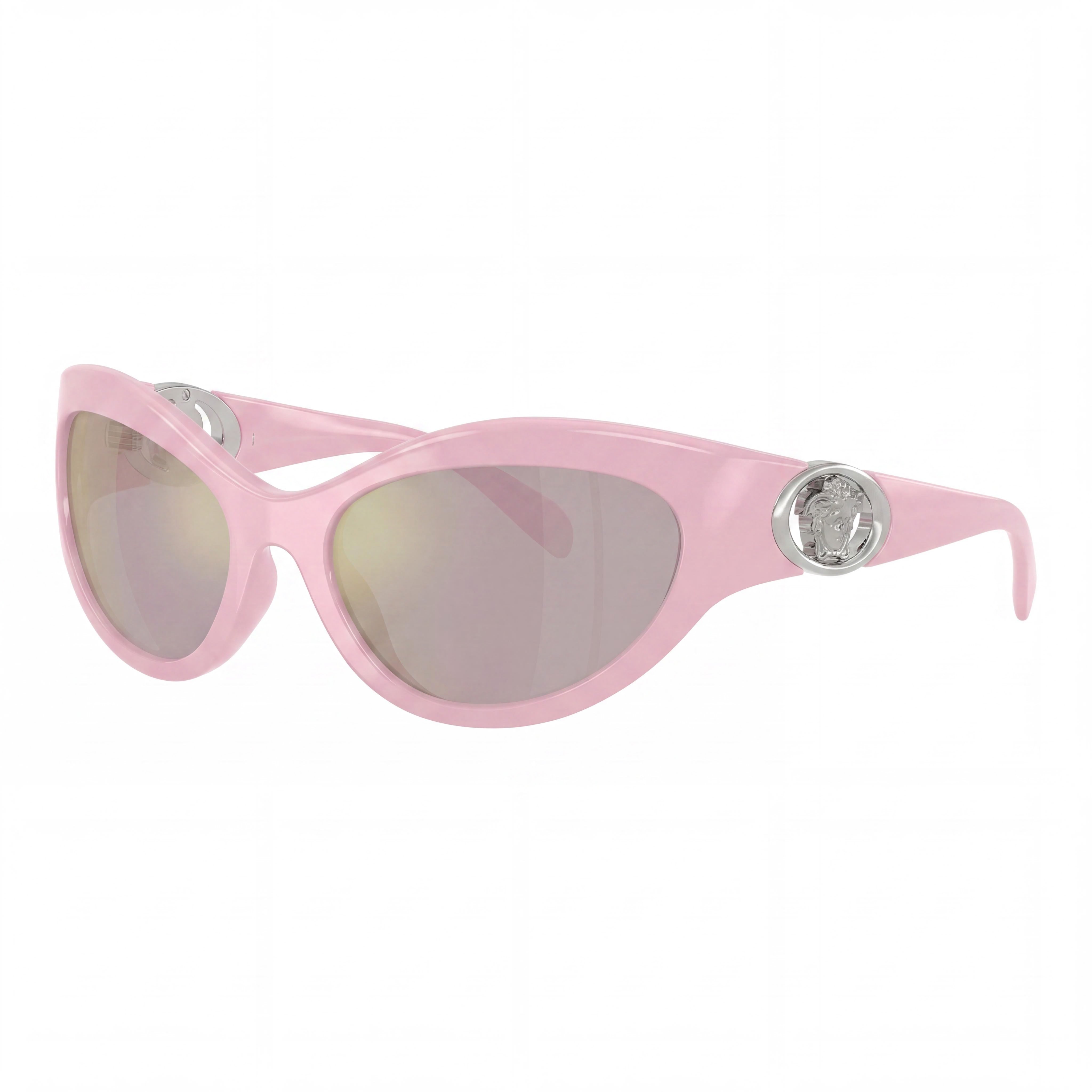 Versace Glam Women's Pink Mirror Rose Gold Acetate Polarized UV Protection 59mm Sunglasses, Photo 1