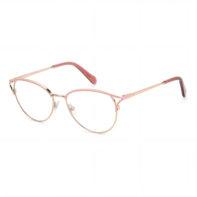Fossil Fos 7141/G Women's Nude Stainless Steel Optical Frames, 52mm Lens Width, Prescription Ready