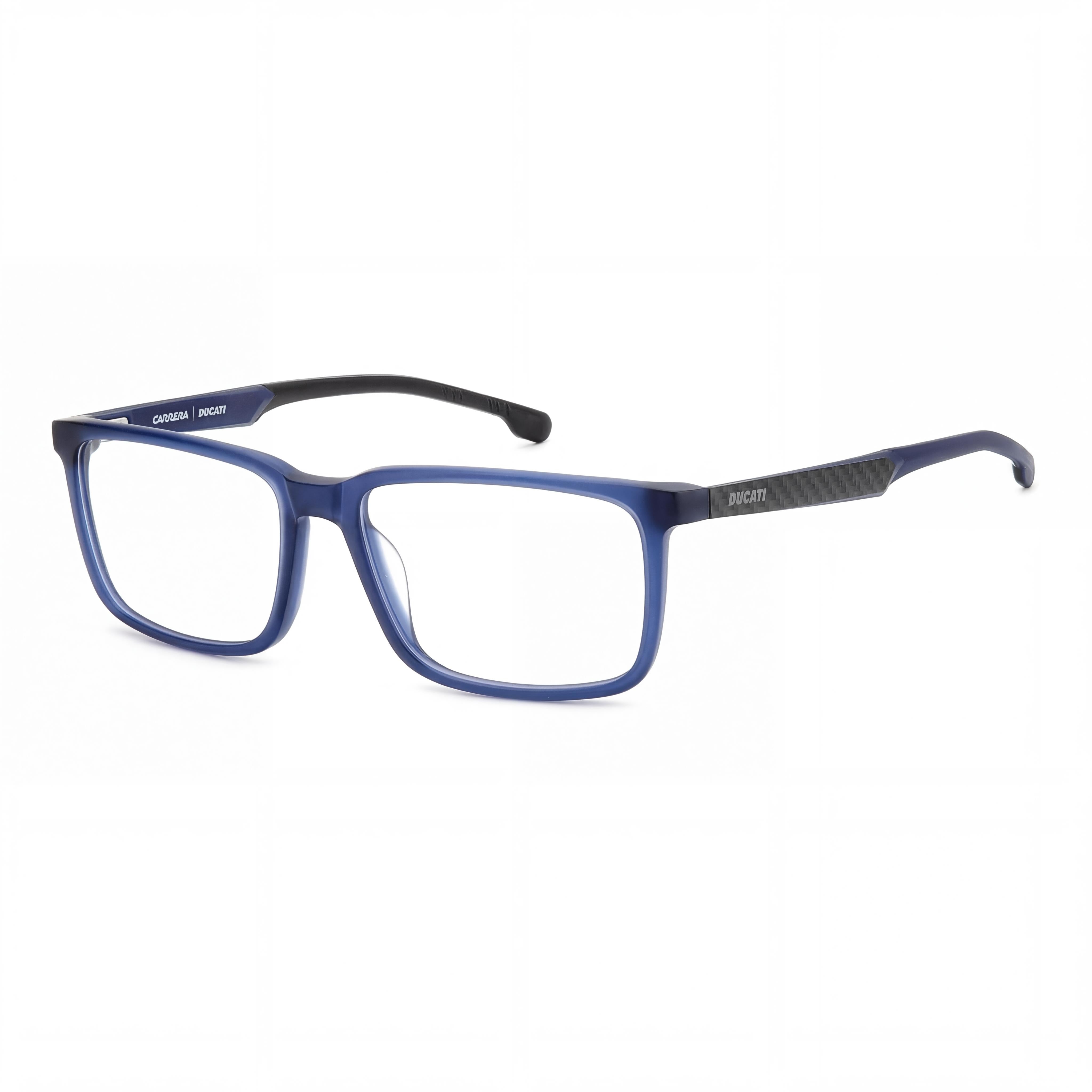 Gafas Carrera Carduc 026 unisex con montura de plástico azul mate y lentes de policarbonato, lentes de 55 mm, puente de 16 mm, varillas de 140 mm, Photo 1