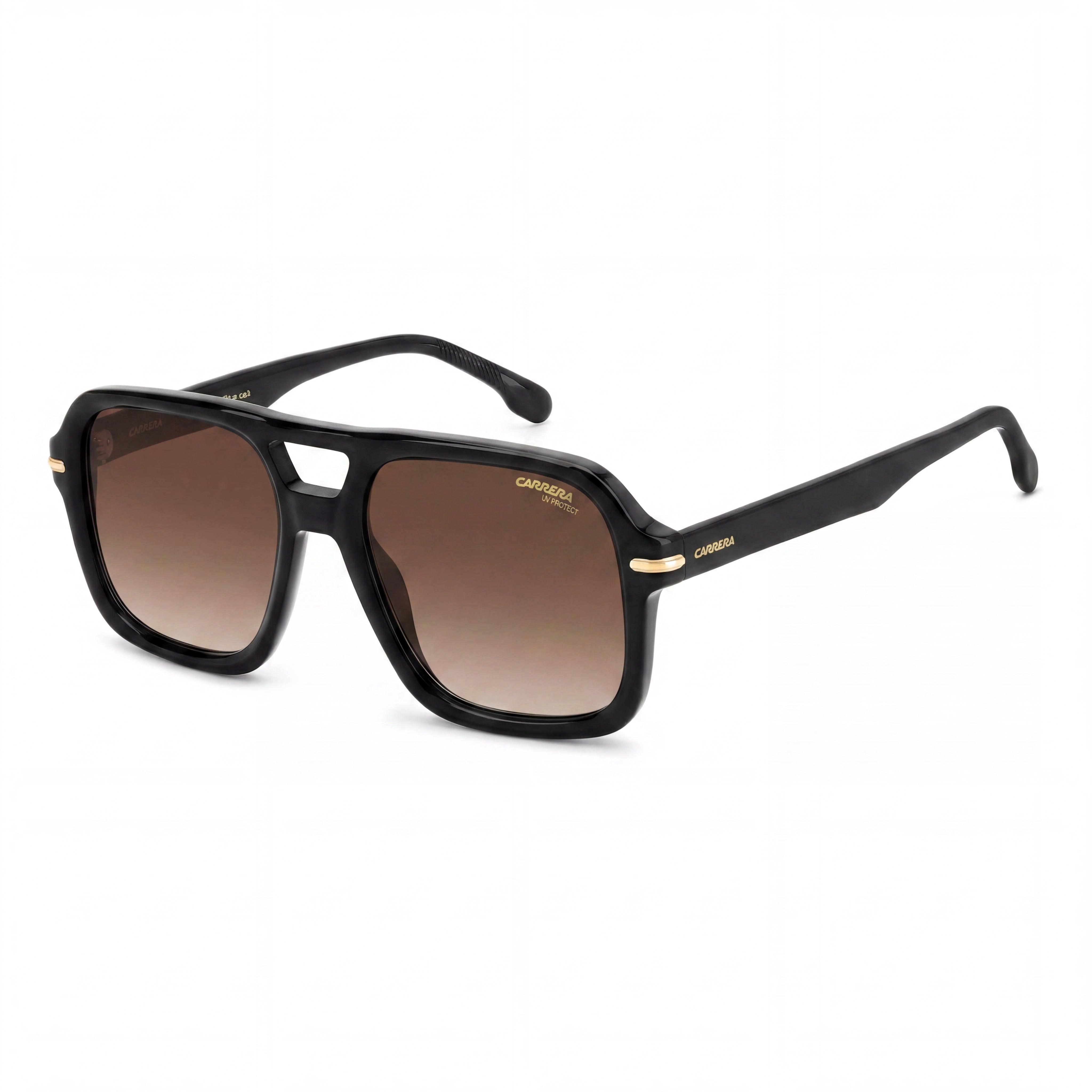 Carrera 317/S Men's Black Acetate Frame Brown Shaded Non-Polarized Lenses with UV Protection 55mm, Photo 1