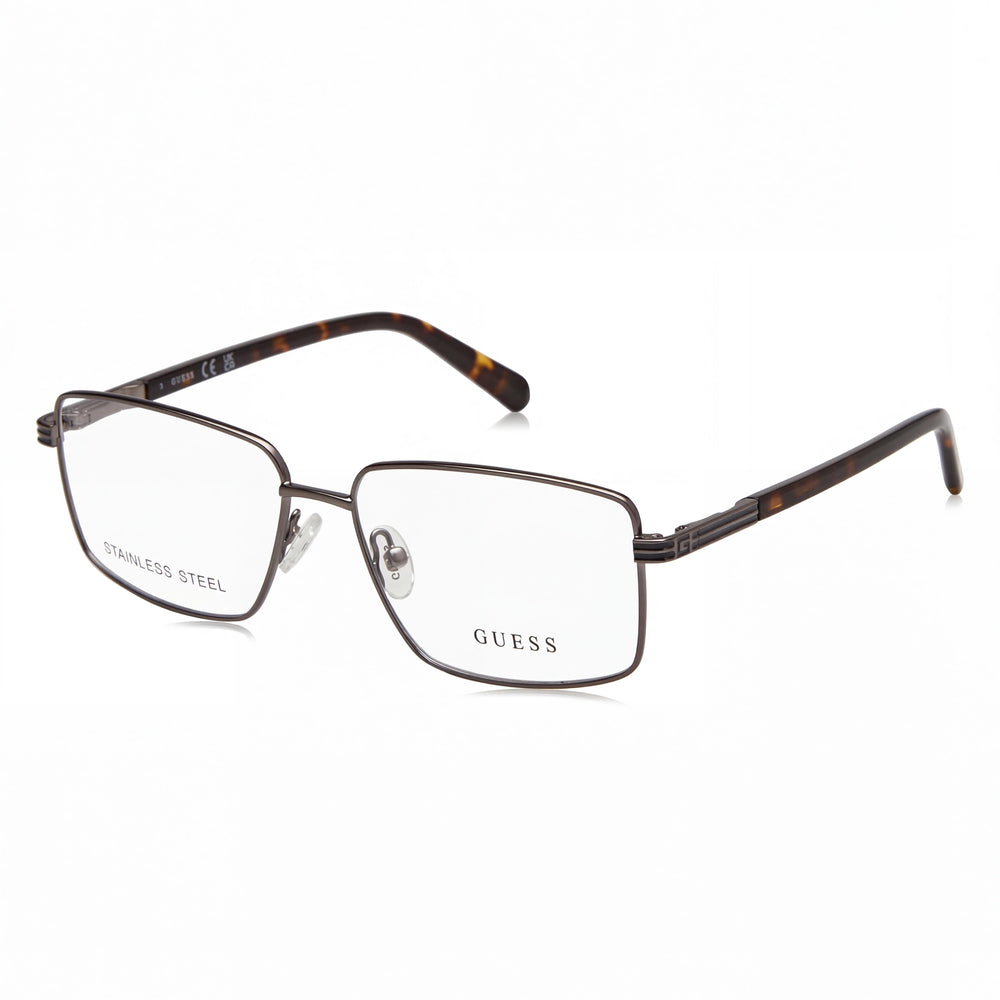 Gafas GUESS GU50061 para hombre con montura de metal mate en tono bronce, compatibles con lentes no polarizadas, tamaño 56 mm