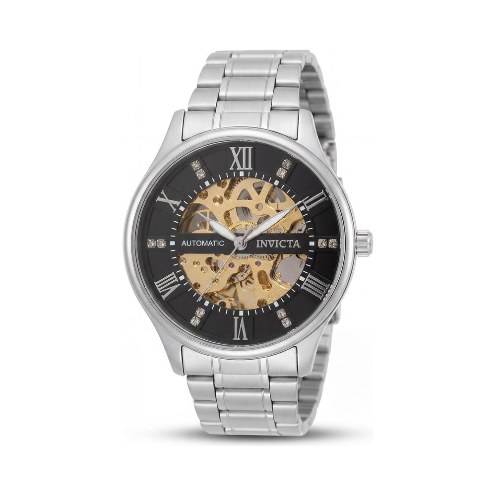 Invicta Objet D Art 69118 Men's Automatic Black Dial Stainless Steel Case & Bracelet Watch 40mm