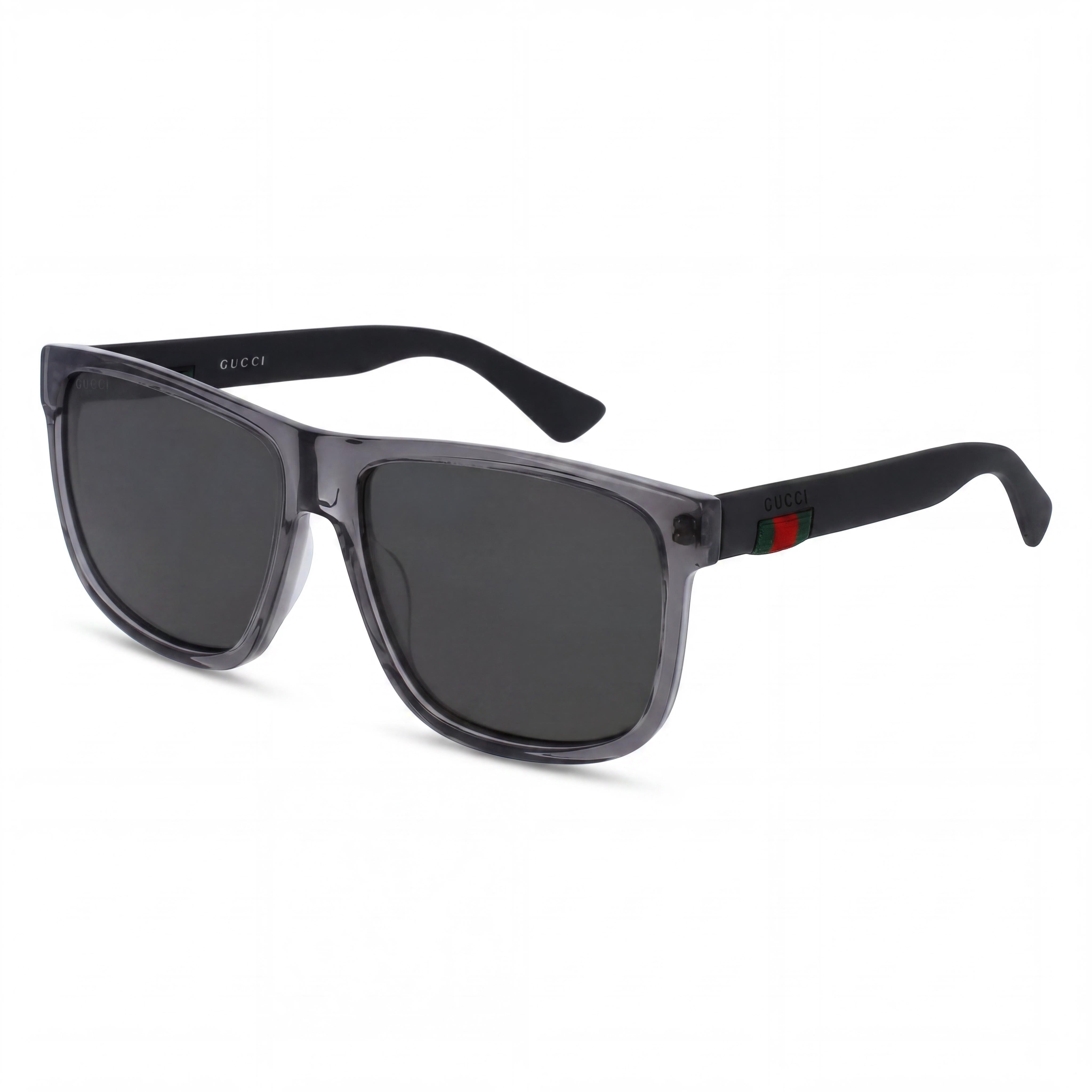 Gucci Gg0010s-004-58 Men's Grey Plastic Square UV Protected Anti-Reflective Sunglasses 58mm, Photo 1