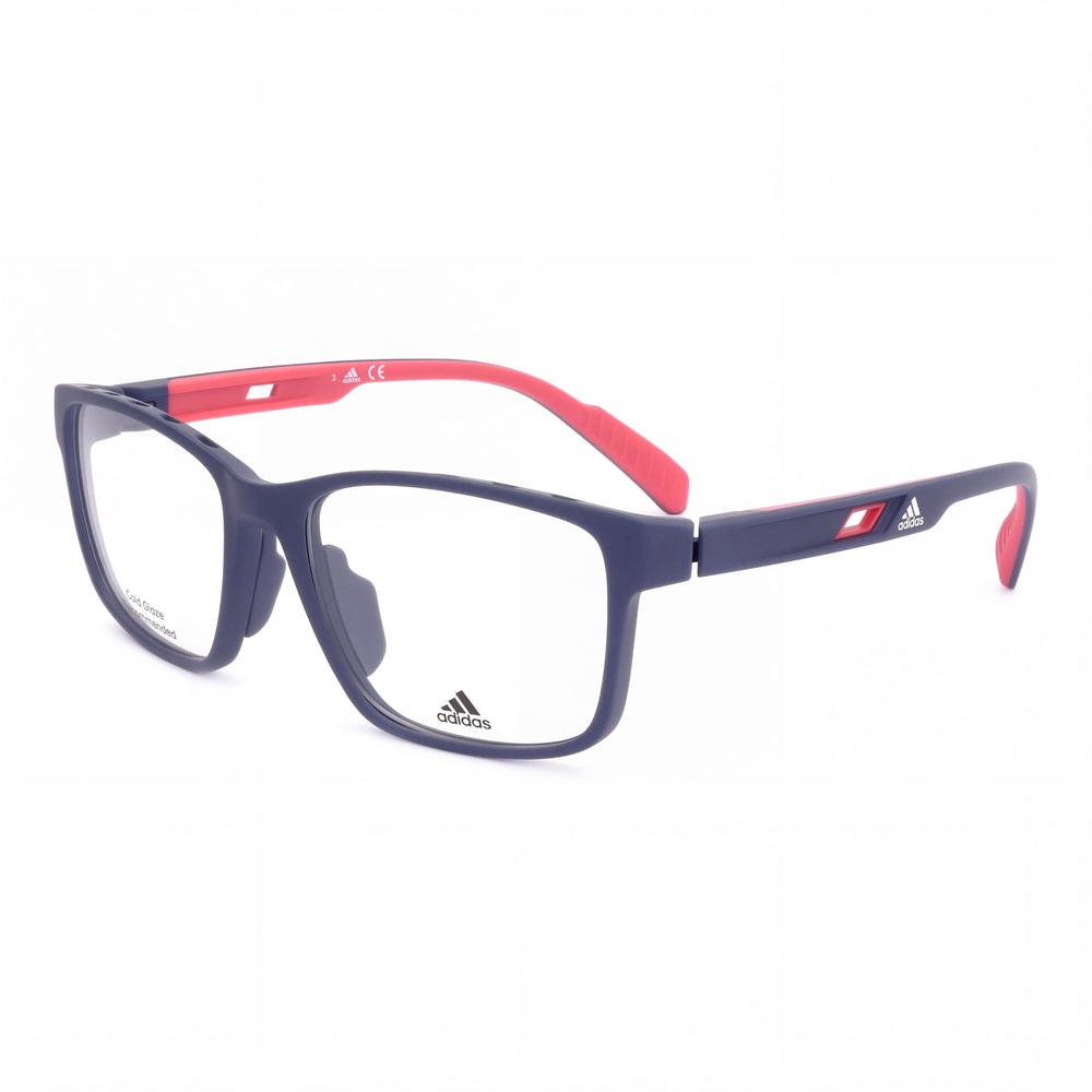 Gafas de hombre adidas ASP FRAME Sp5008 F con montura azul, con un ancho de lente de 56 mm, ancho de puente de 17 mm y longitud de varilla de 140 mm