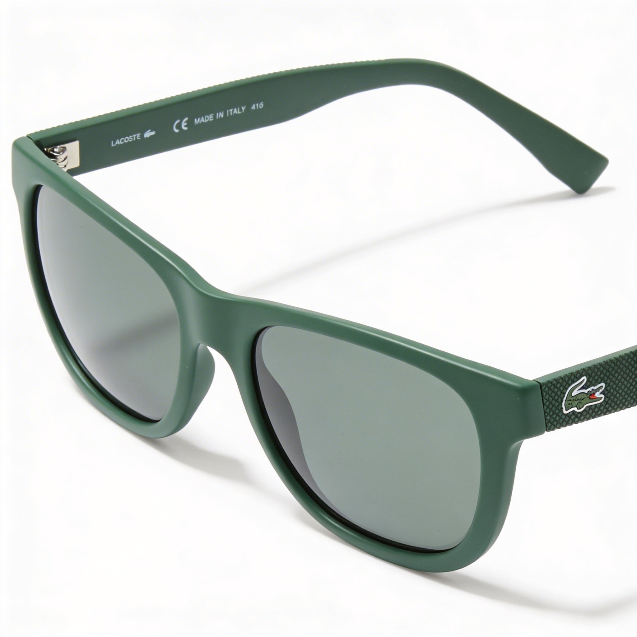 Lacoste Contemporary Unisex Green Thermoplastic Polyurethane UV Protected Sunglasses 54mm, Photo 2