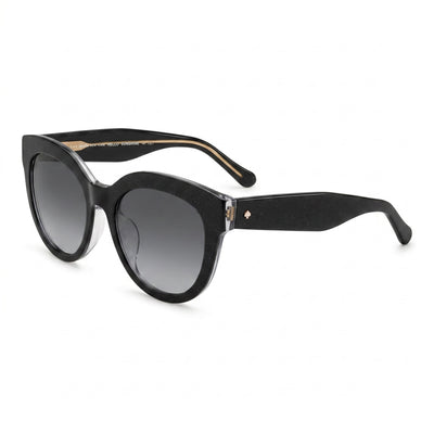 kate spade new york Women's Seasonal Black Grey Plastic Frame Non-Polarized UV Protected Sunglasses 54mm