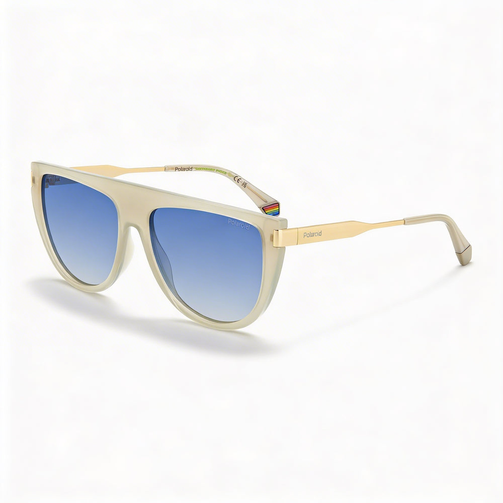 Gafas de sol Polaroid PLD 6221/S/X para mujer, de policarbonato ecológico beige, con protección UV 100%, 57 mm