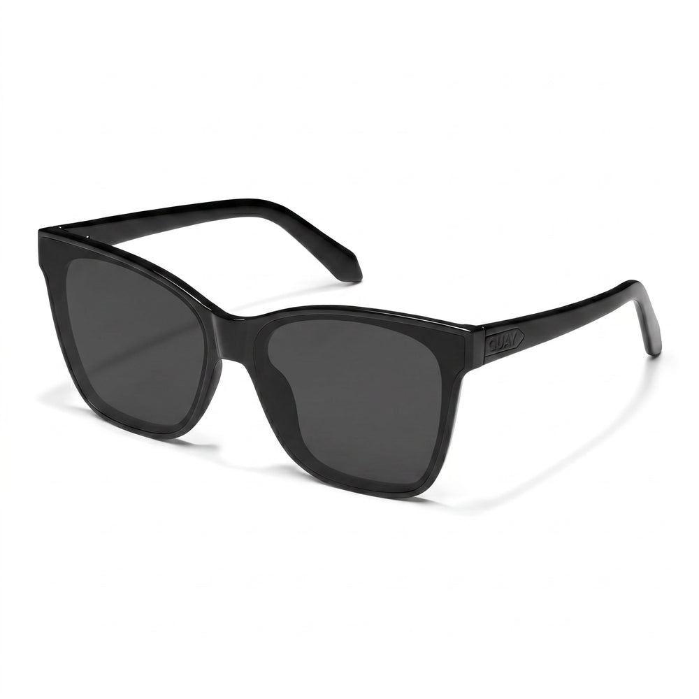 Gafas de sol QUAY AUSTRALIA After Party para mujer, montura de inyección negra, cuadradas grandes, protección UV, 151 mm