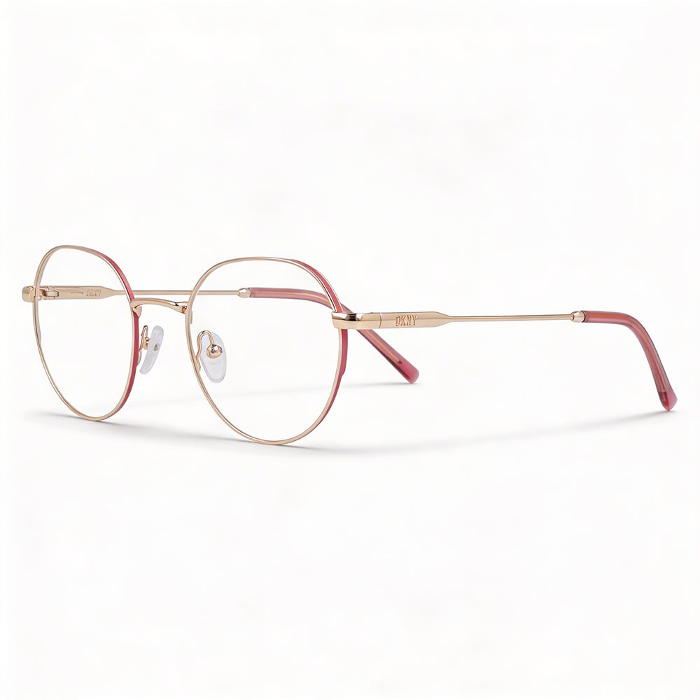 Gafas DKNY Dk1032 para mujer con montura metálica dorada y lentes de policarbonato doradas, ancho de lente de 48 mm