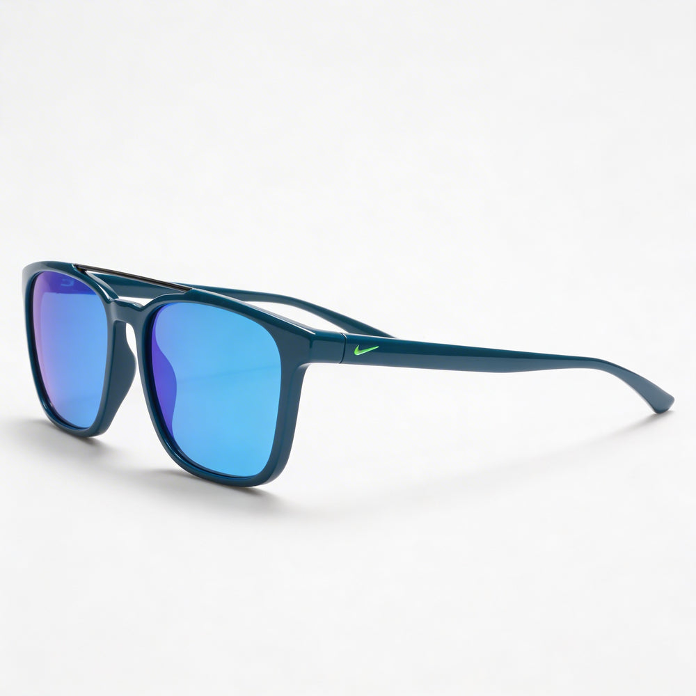 Nike Windfall Ev1208 Unisex Space Blue Plastic Frame Blue Mirror Non-Polarized UV Lenses 54mm