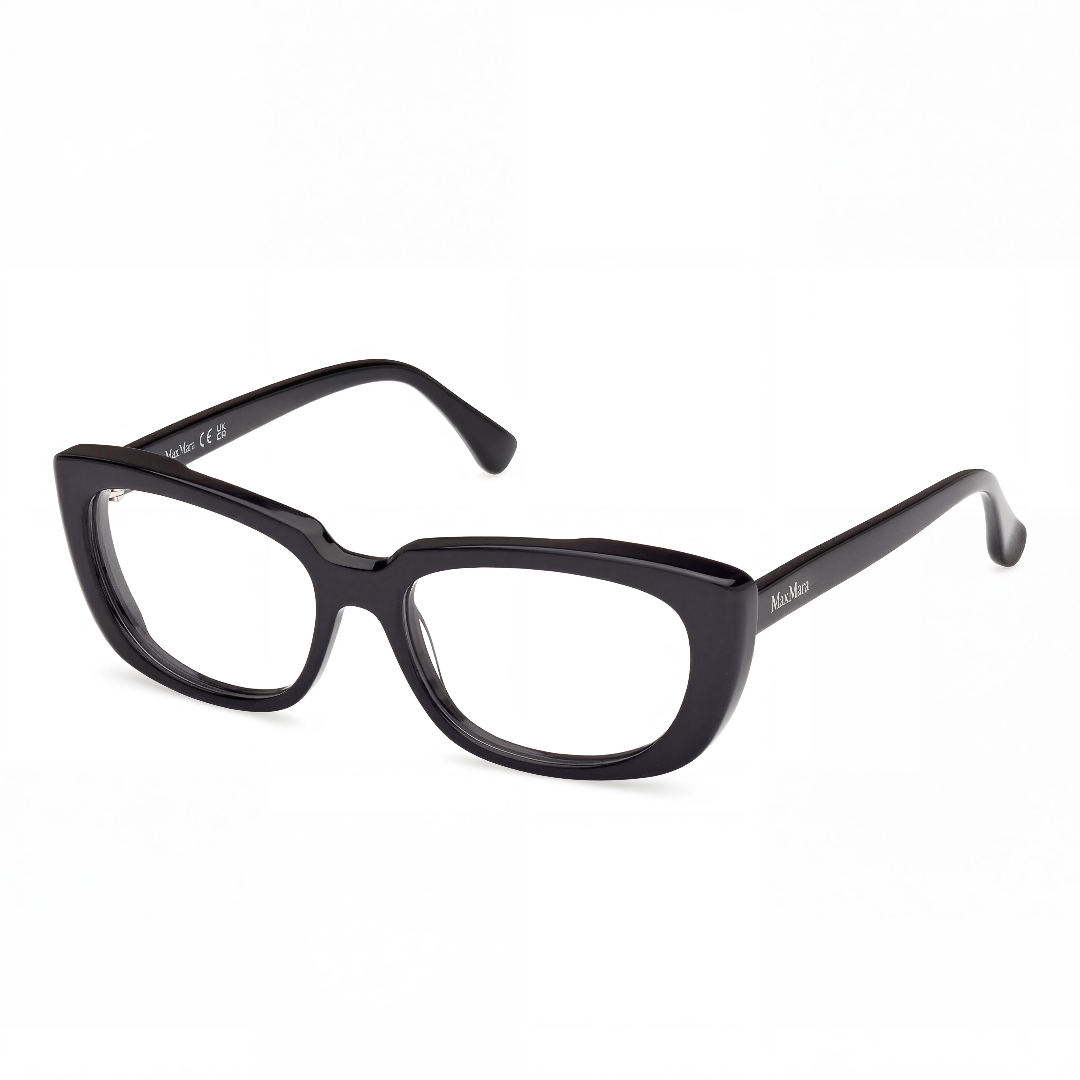 MaxMara Mm5114 Women's Eyeglasses, Shiny Black Frame Color, Lens Width 54mm, Bridge Width 16mm, Temple Length 140mm, Photo 1