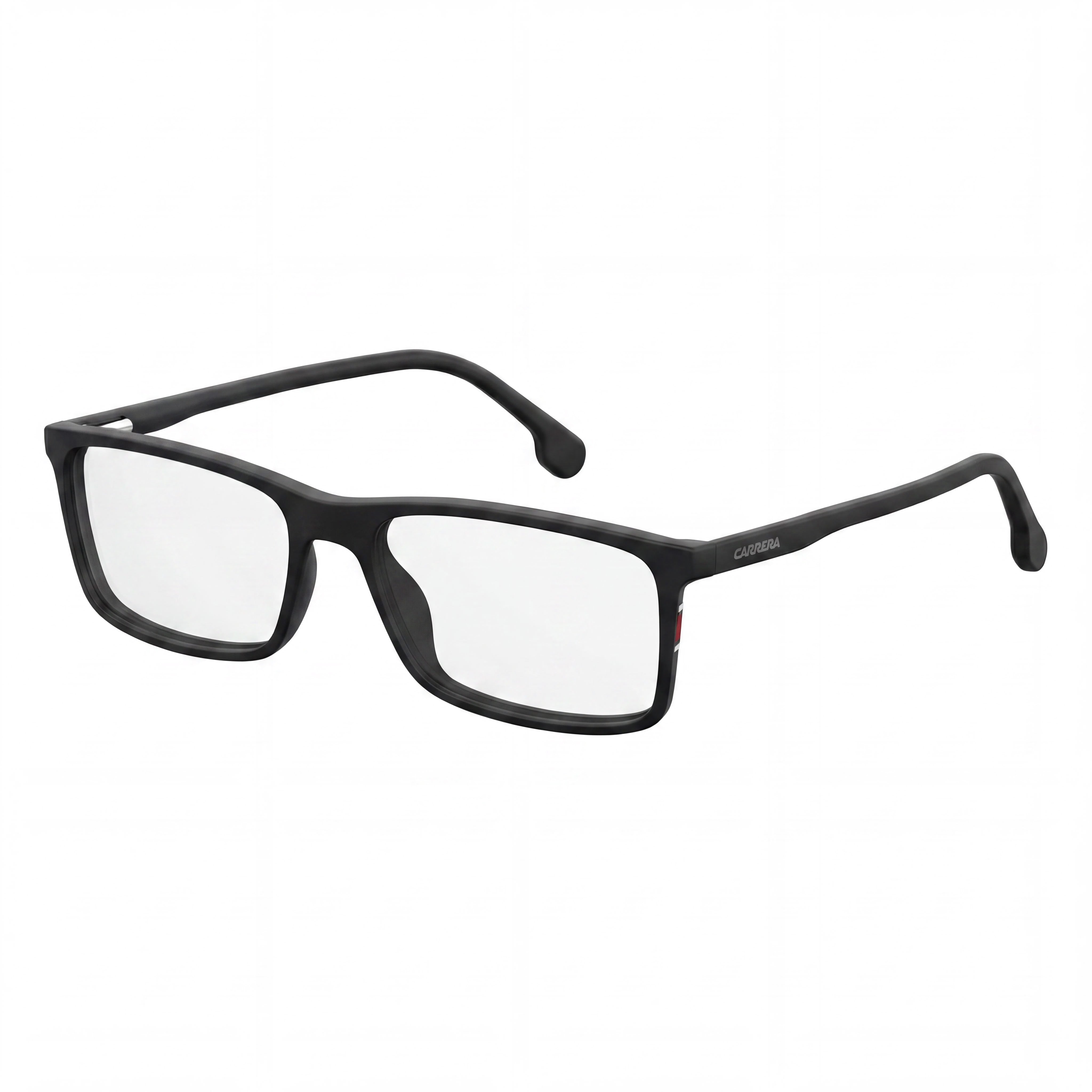 Gafas graduadas de plástico negro mate Carrera 175/N para hombre con patillas con logo, 55 mm, Photo 1