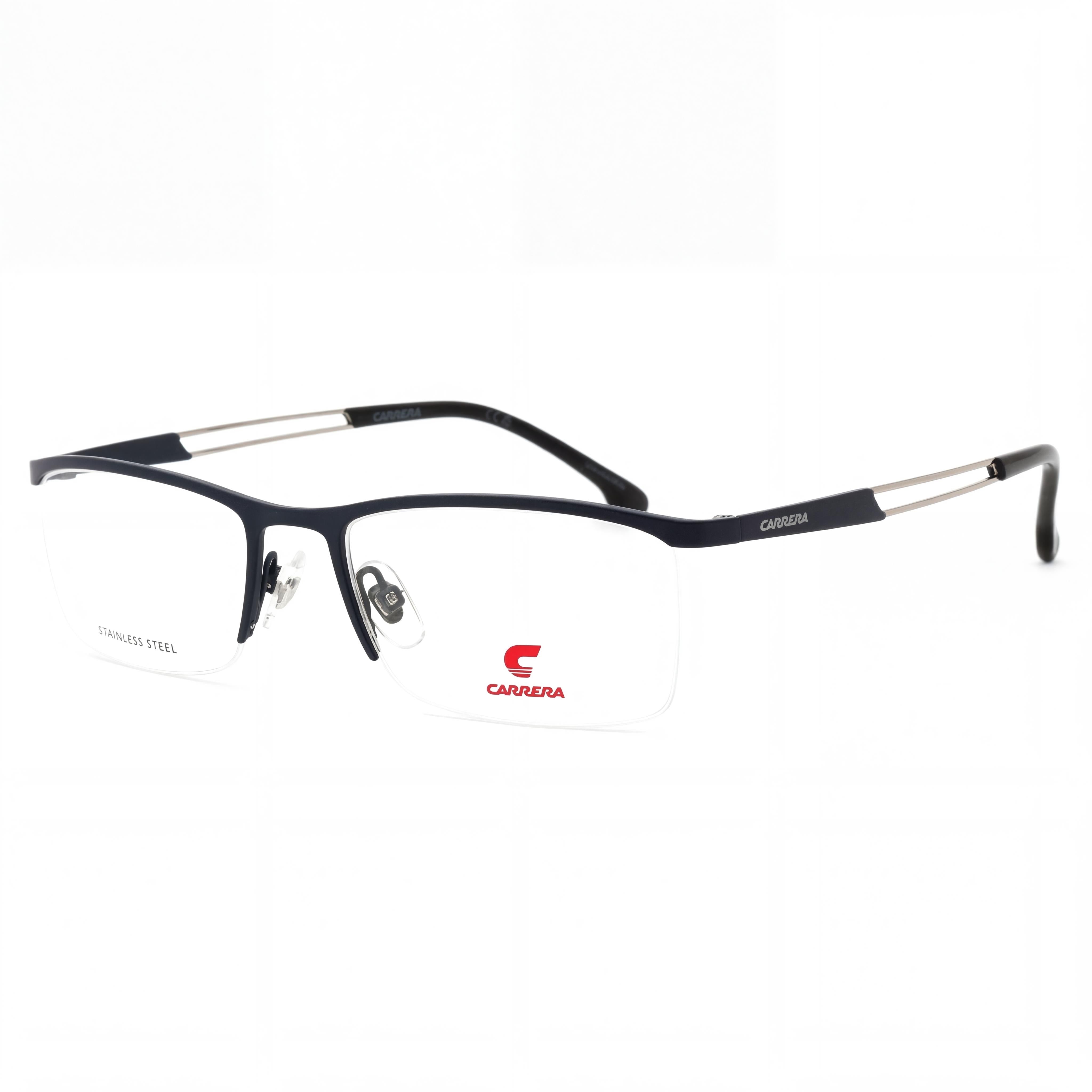 Gafas de sol Carrera Modern para mujer con montura de acero de aleación azul mate y lentes de policarbonato, 54 mm, Photo 1