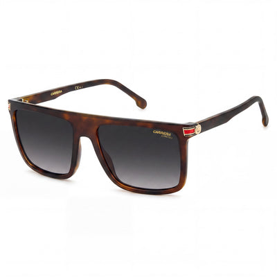 Gafas de sol Carrera Contemporary para hombre, color Havana oscuro, inyección/propionato, gris degradado, 58 mm, protección UV