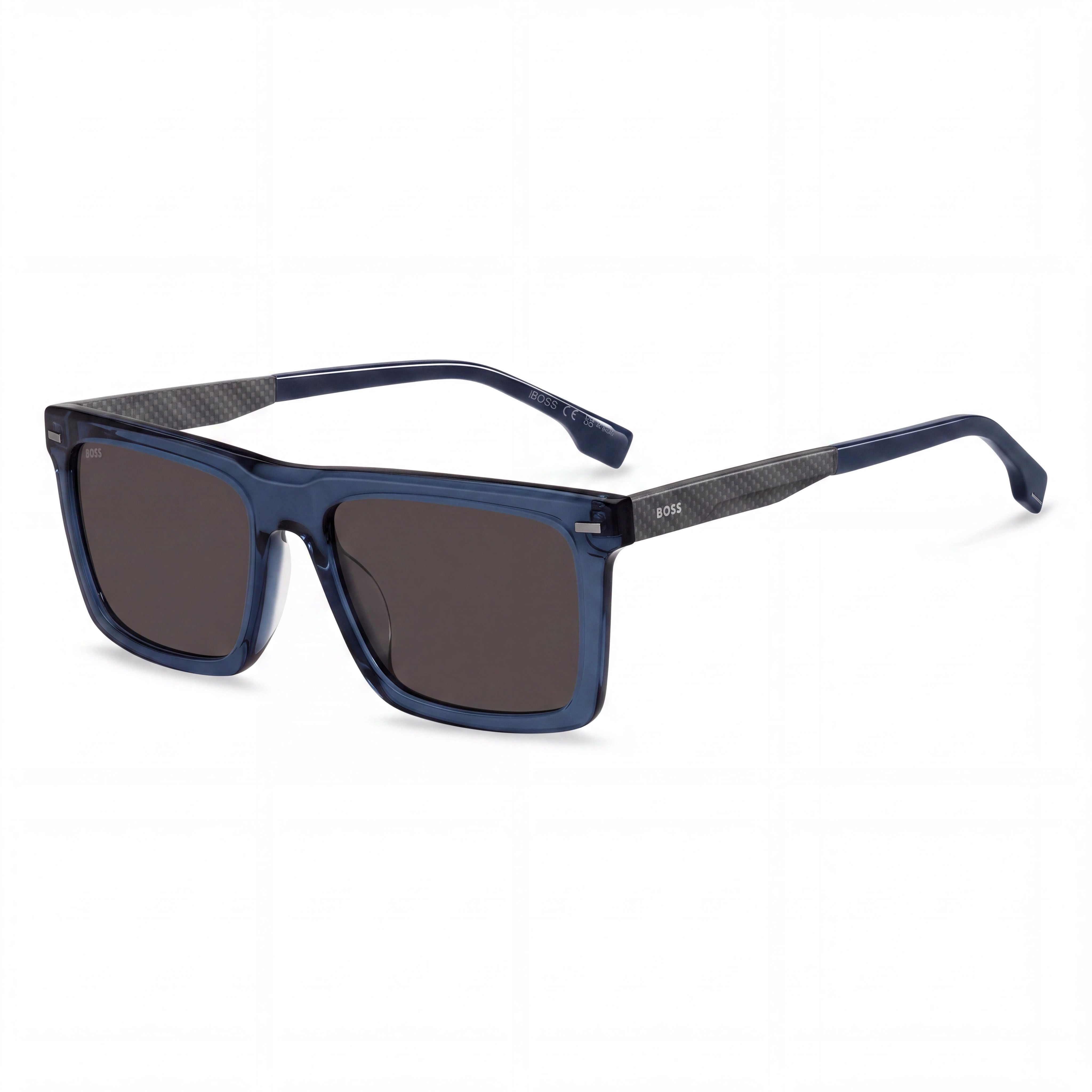 BOSS by Hugo Boss BOSS 1765/G/S Women's Rectangular Acetate Blue/Grey Frame Blue Lens 55mm UV Protection, Photo 1