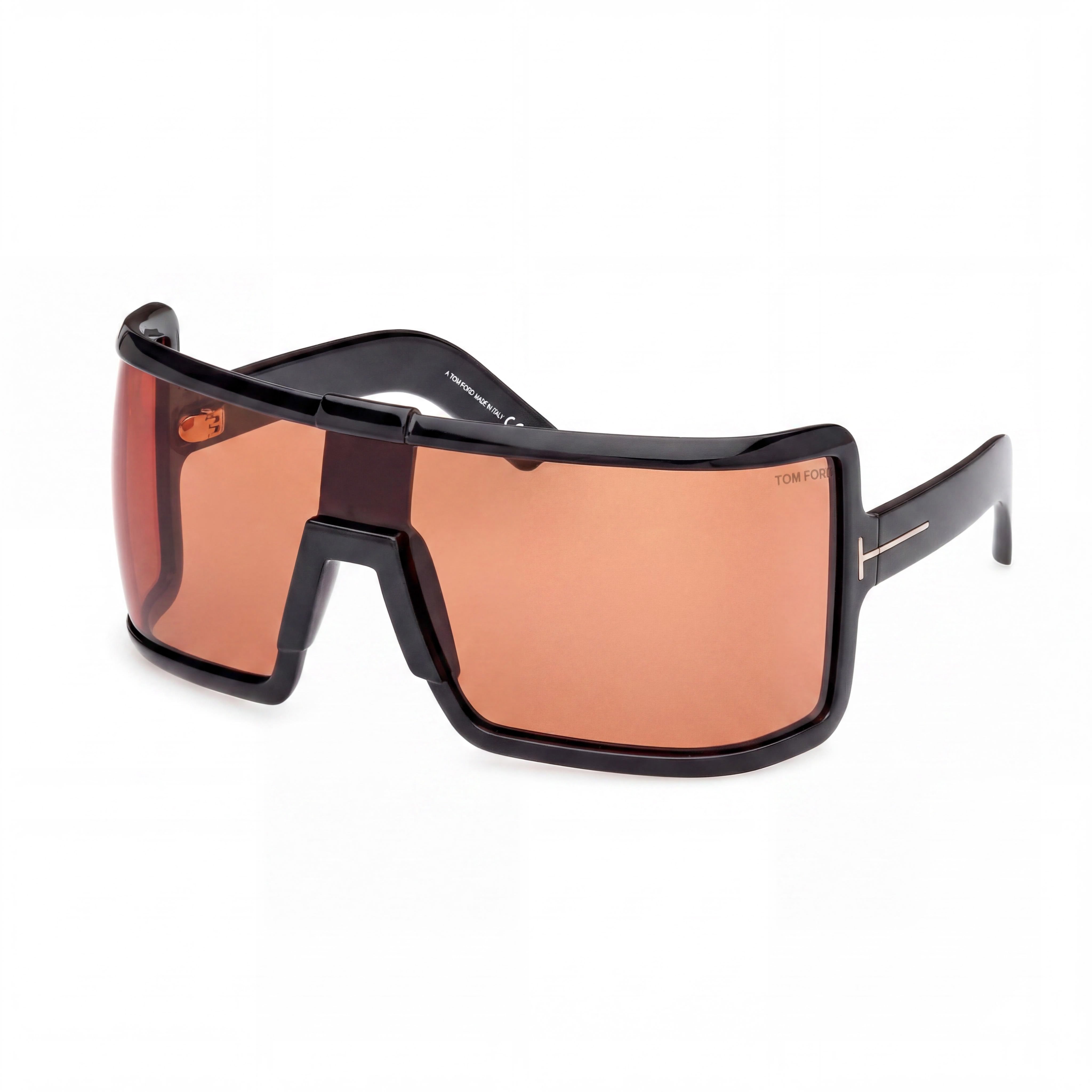 Tom Ford Contemporary Unisex Sunglasses, Black Brown Plastic Frame, Gradient Black to Brown Lenses, UV Protected, Non-Polarized 110, Photo 1