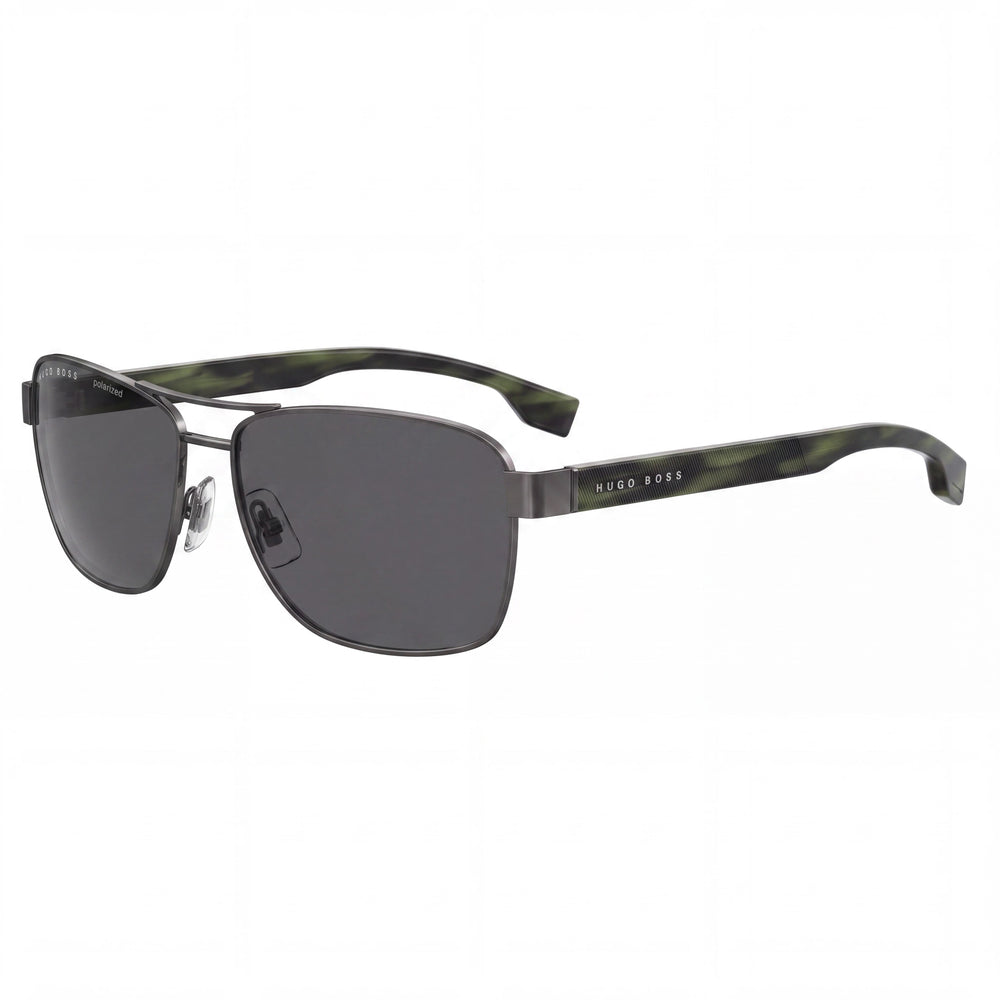 Hugo Boss BOSS 1240/S Men's Alloy Steel Dark Ruthenium UV Protection Polycarbonate Lens Sunglasses 60-15-140