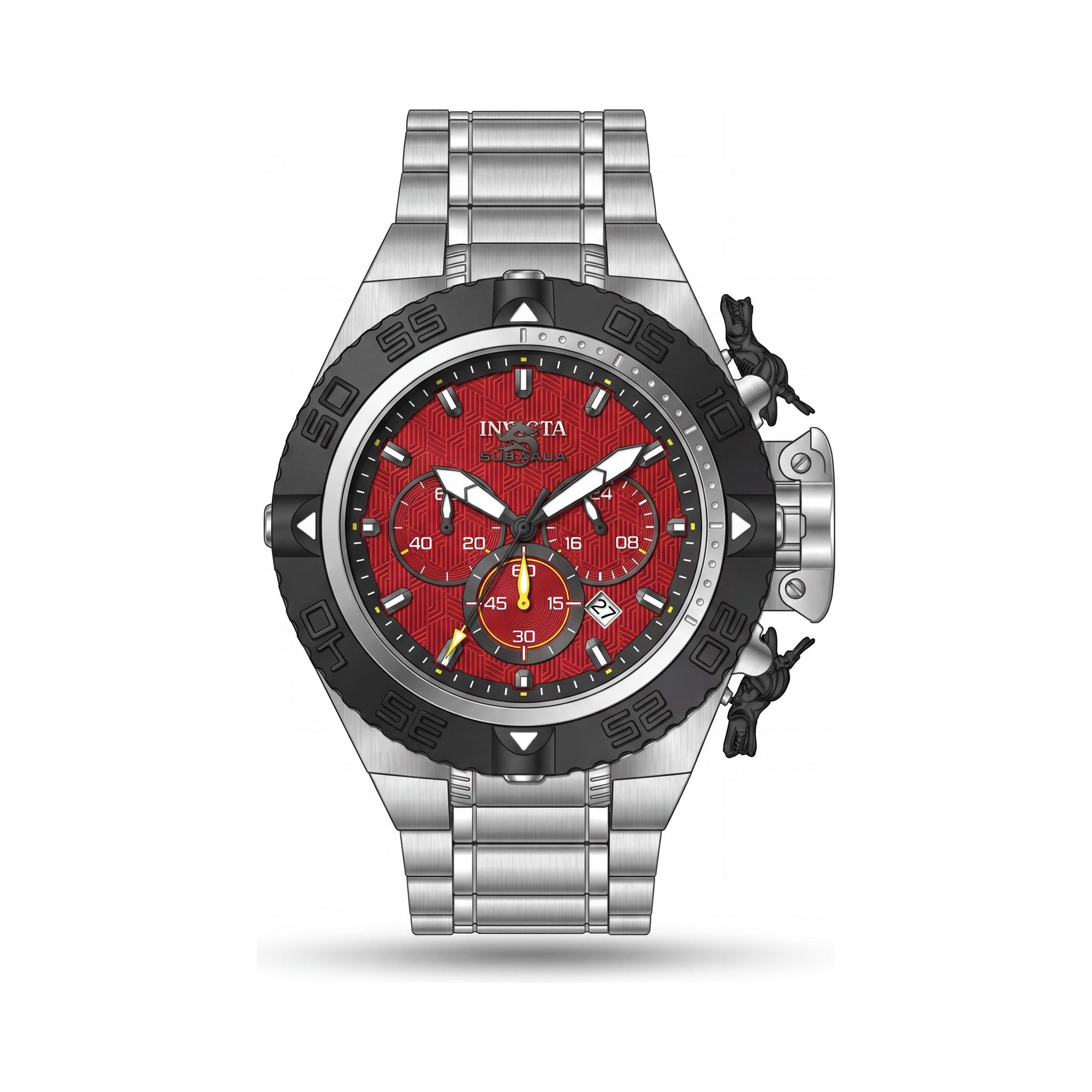 Reloj Invicta Subaqua - Noma IV 48199 de acero inoxidable, cronógrafo de cuarzo, esfera roja, 50 mm, Photo 1
