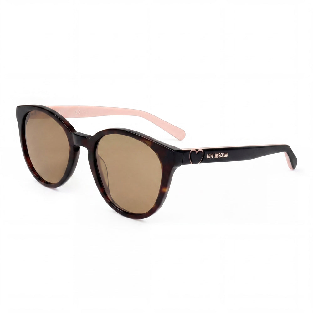 Gafas de sol Love Moschino Modern para mujer, color marrón habano oscuro, montura de acetato y policarbonato, protección UV, talla 51