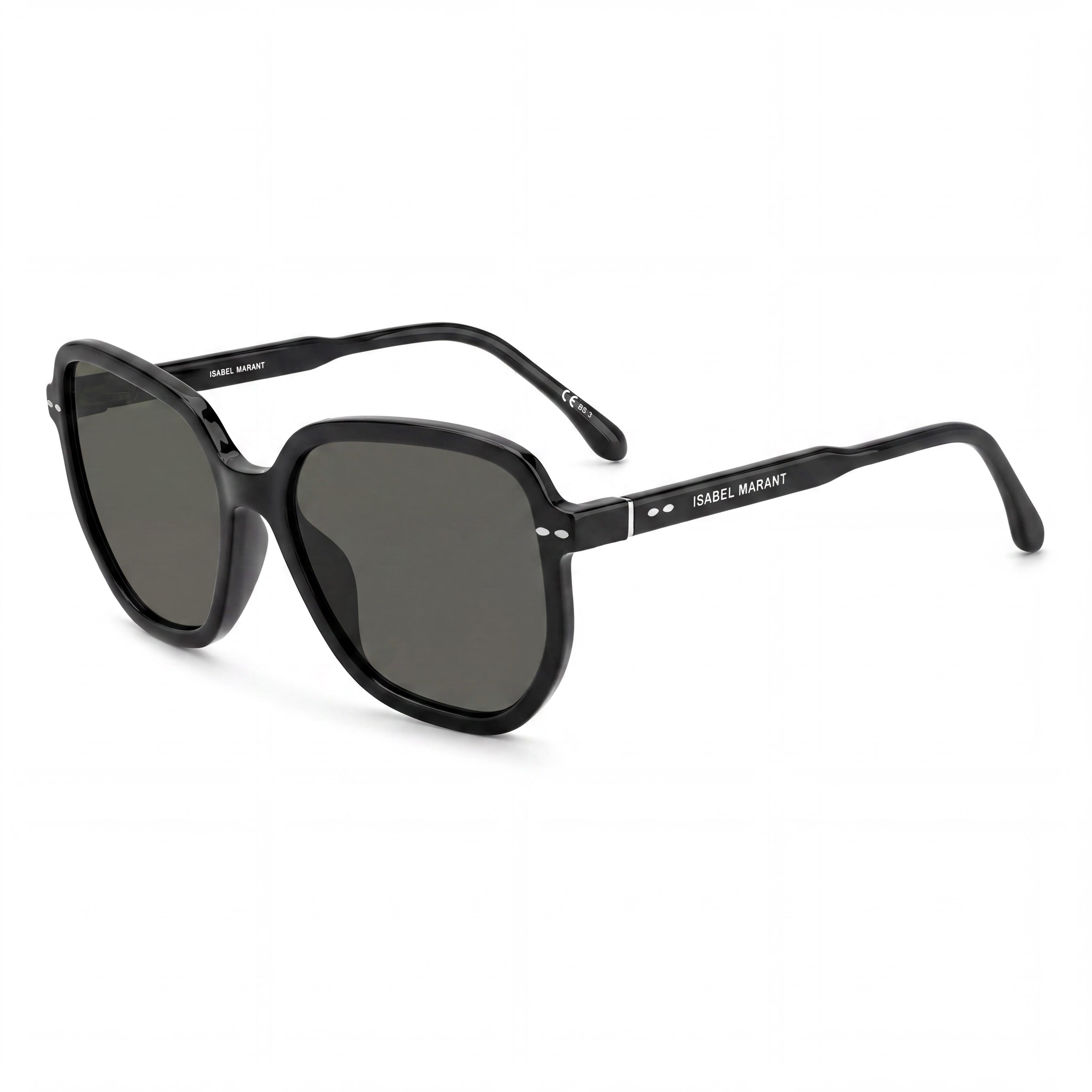 Isabel Marant Modern Women's Black Acetate Octagonal UV Protection Sunglasses 57mm, Photo 1