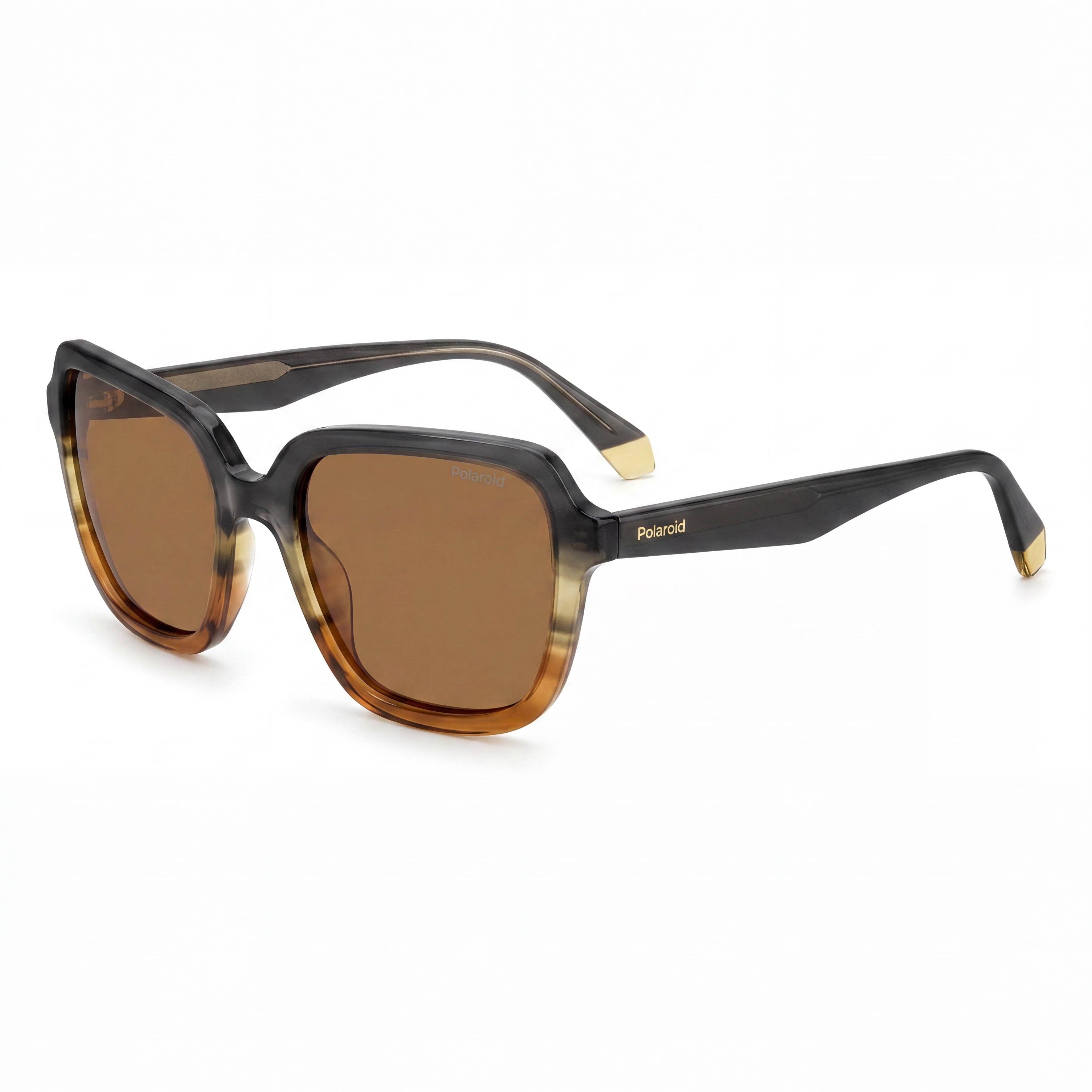 Polaroid Pld 4095/S/X Women's Polarized UV Protection Plastic Sunglasses, Gray Orange Frame, Copper Lenses, 53mm, Photo 1