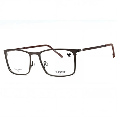 Monturas de gafas Flexon para hombre con lentes de demostración transparentes, listas para prescripción personalizada, en bronce gris mate sepia